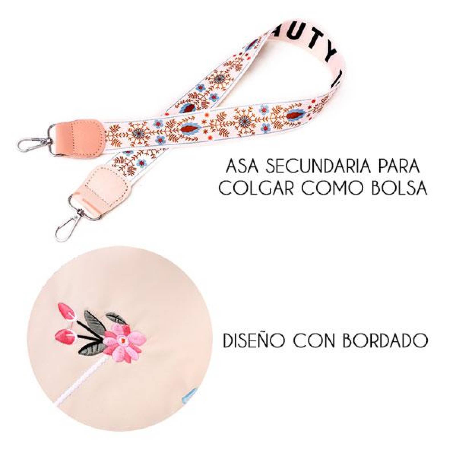 Mochila para Mujer, Bolso Escolar, Diseño moderno, Bolso de Mano, Nylon, Antirrobo, Mutiples Cierres