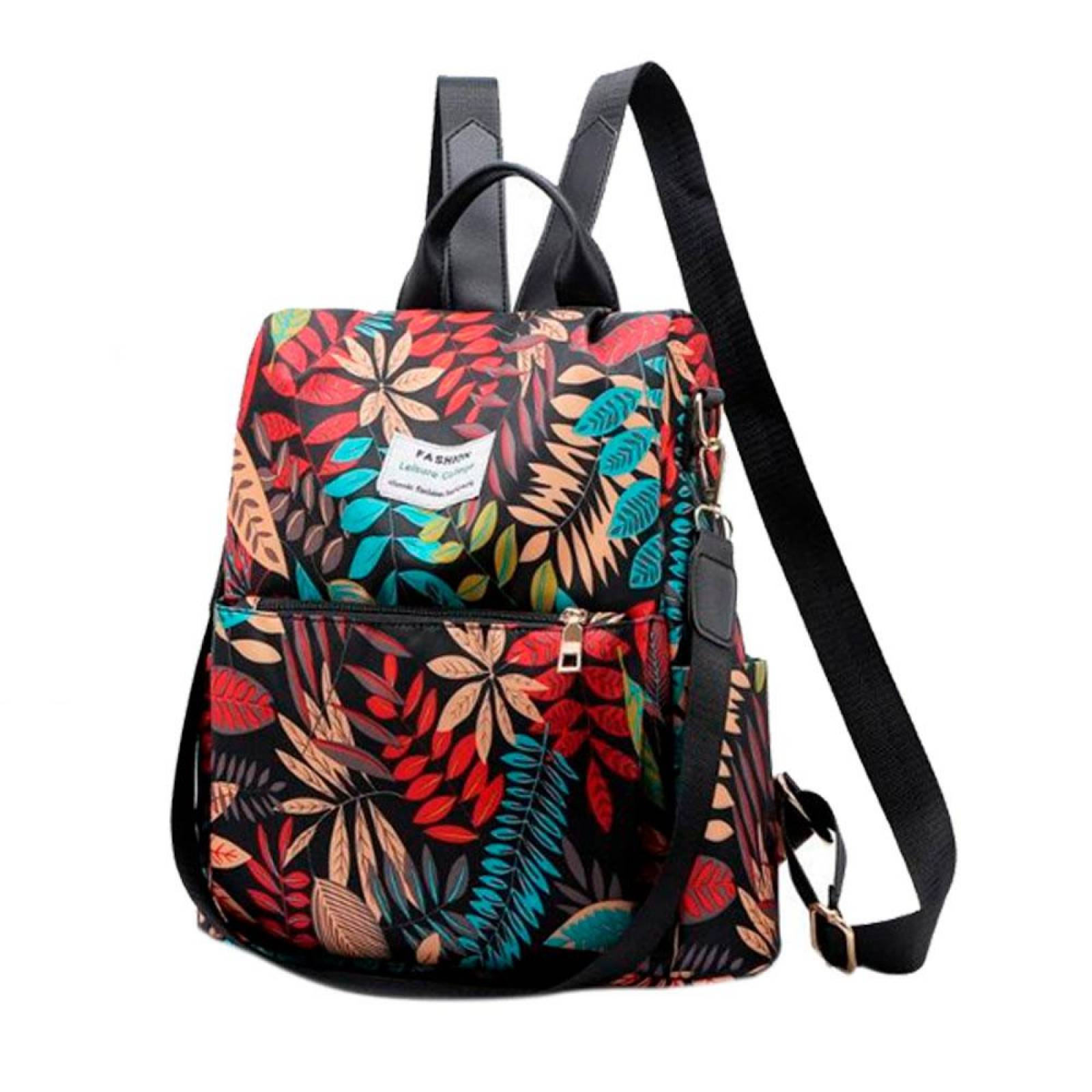 Mochila para Mujer, Diseño moderno, Bolso de Mano, Antirrobo, Mutiples Cierres, Ajustable, Escolar 