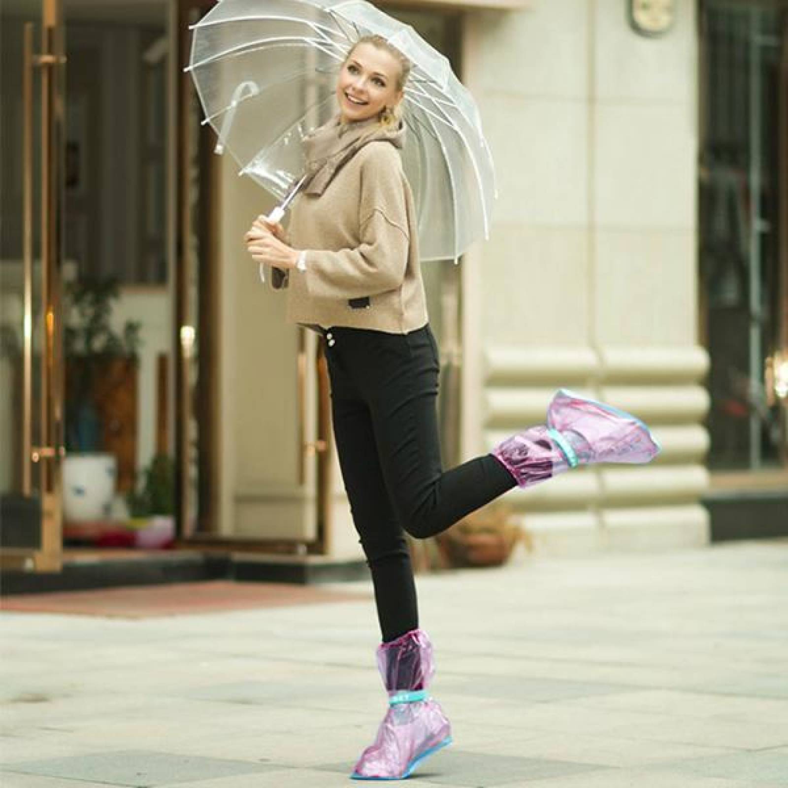 Protector de calzado Ajustable, Impermeable para Zapatos, Ligero, Resistente , Práctico 