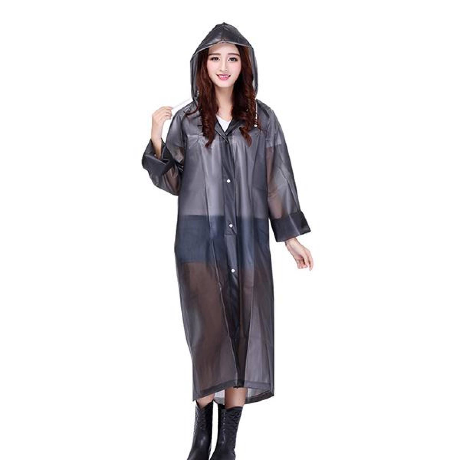 Impermeable Unisex, Ligero , Negro, Talla Mediana Adulto , Resistente