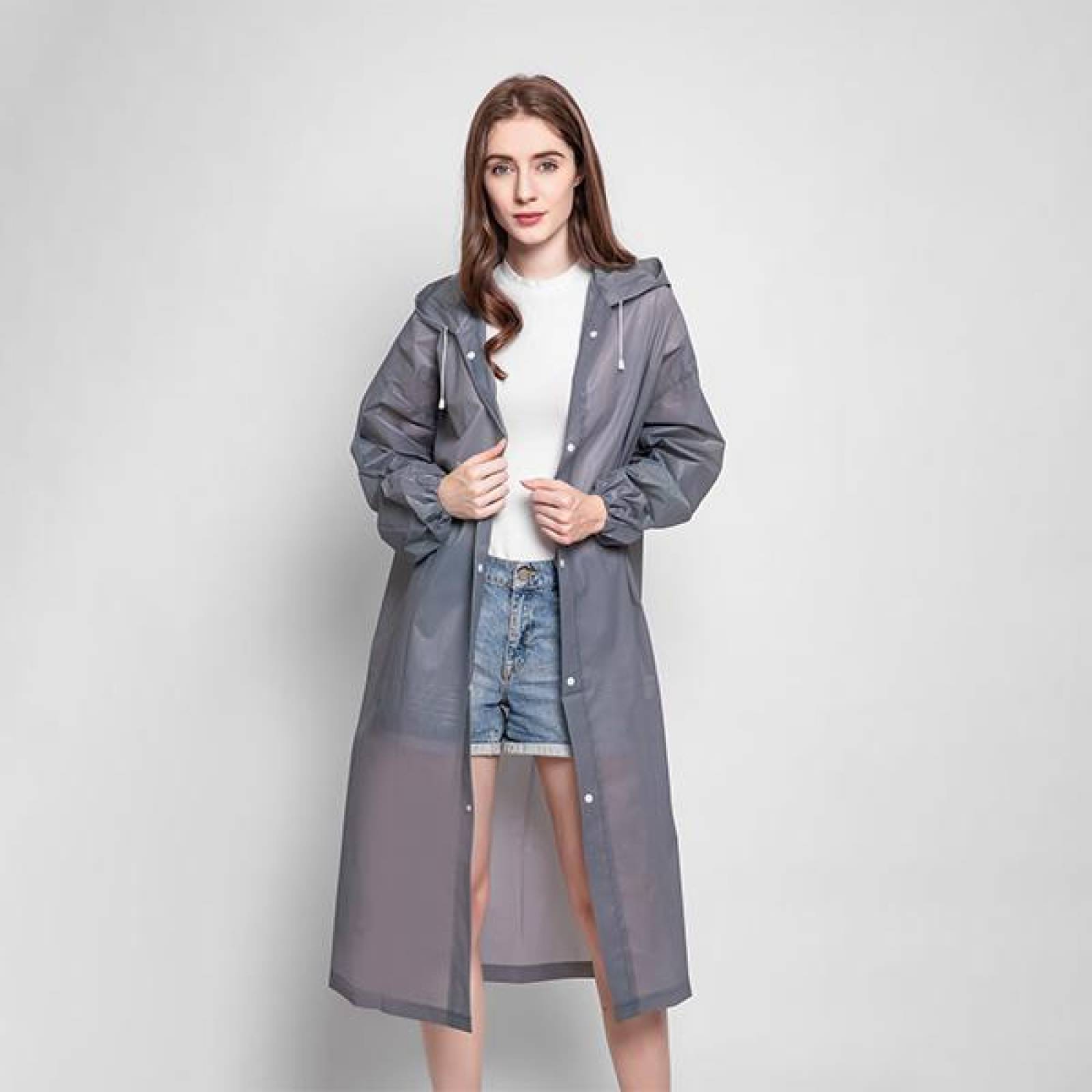 Impermeable Unisex, Ligero , Negro, Talla Mediana Adulto , Resistente