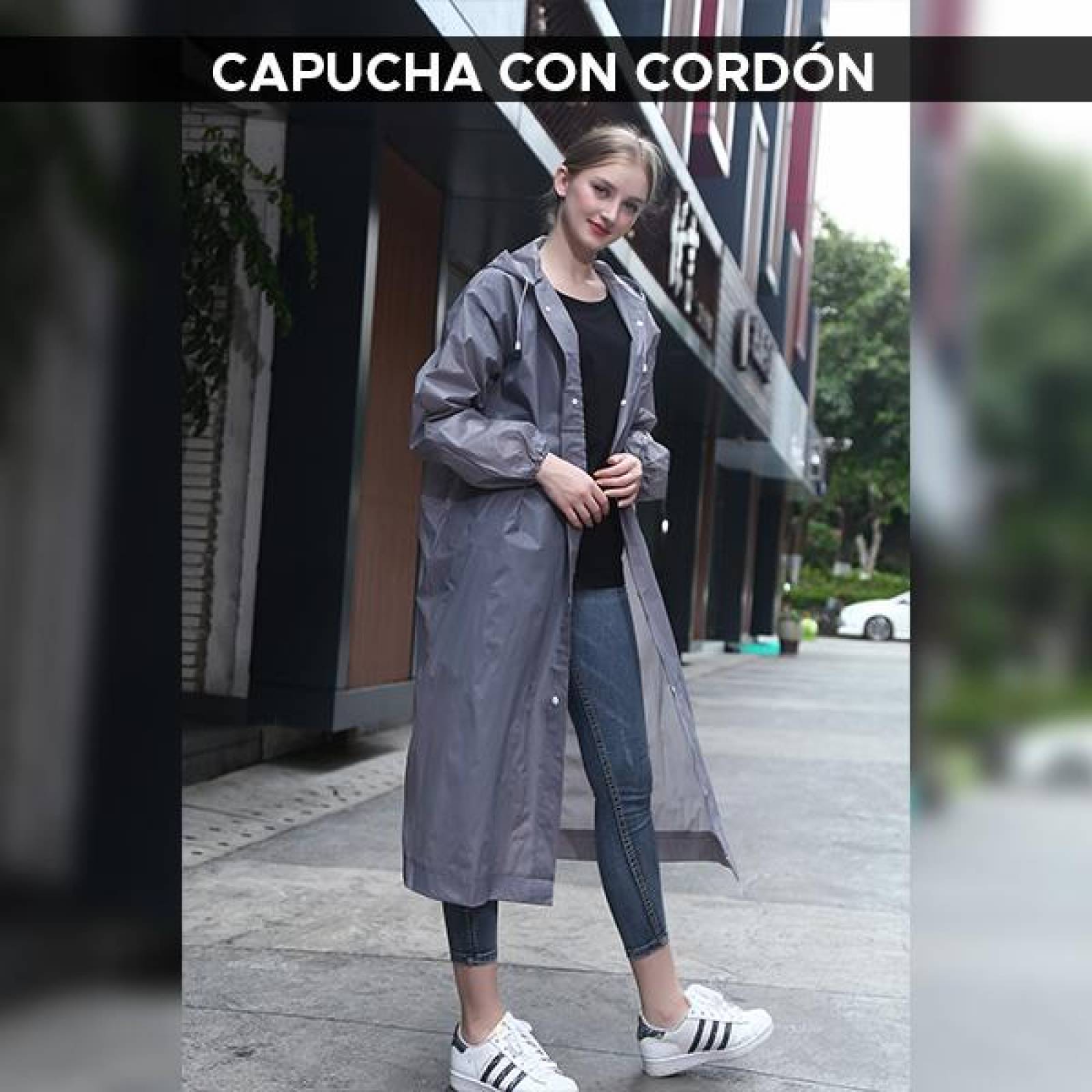 Impermeable Unisex, Ligero , Negro, Talla Mediana Adulto , Resistente