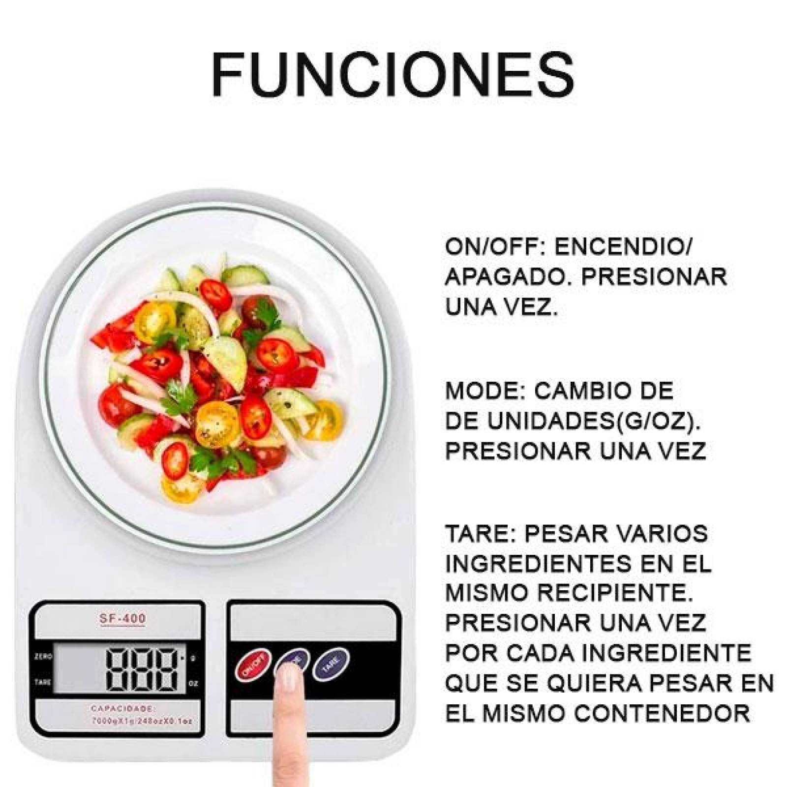 Báscula Digital, Convertidor Kilos o Libras, Ligera 