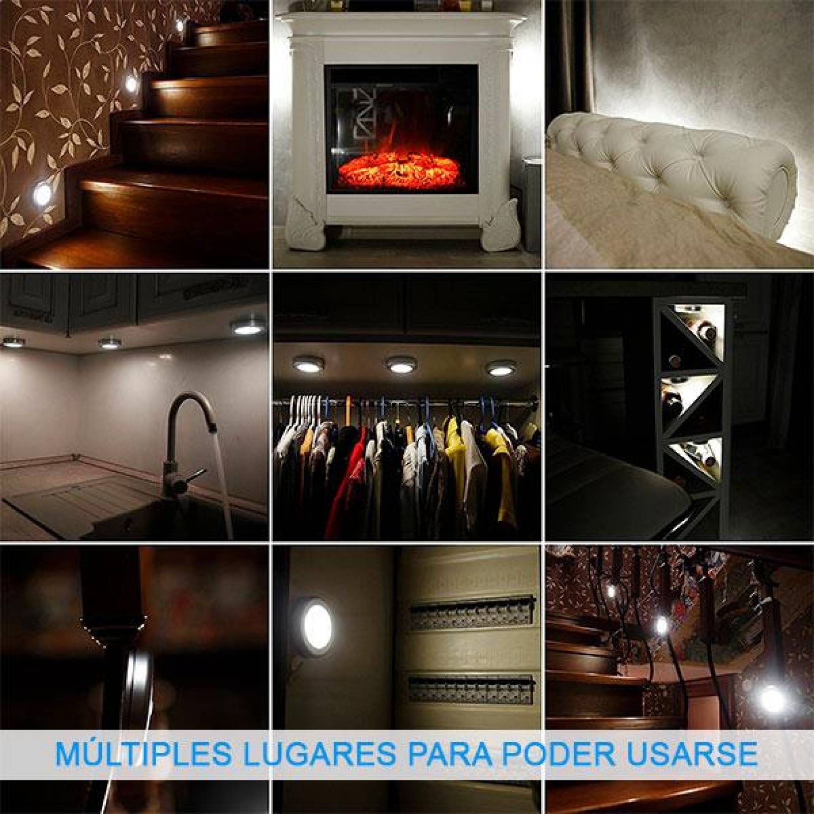 Kit de Luces Led con Sensor de Movimiento Adheribles