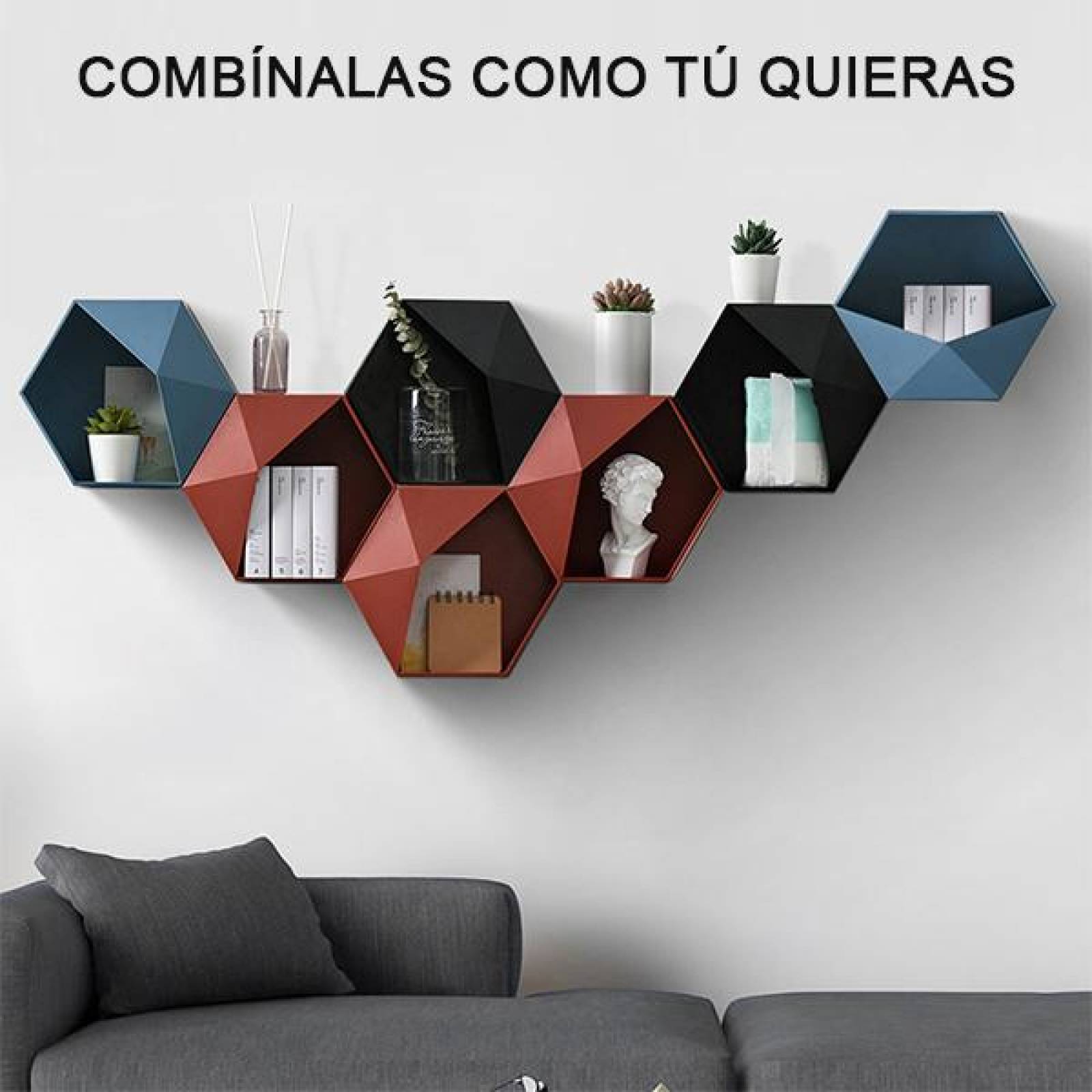 Repisa Hexágonal Ligera y Resistente