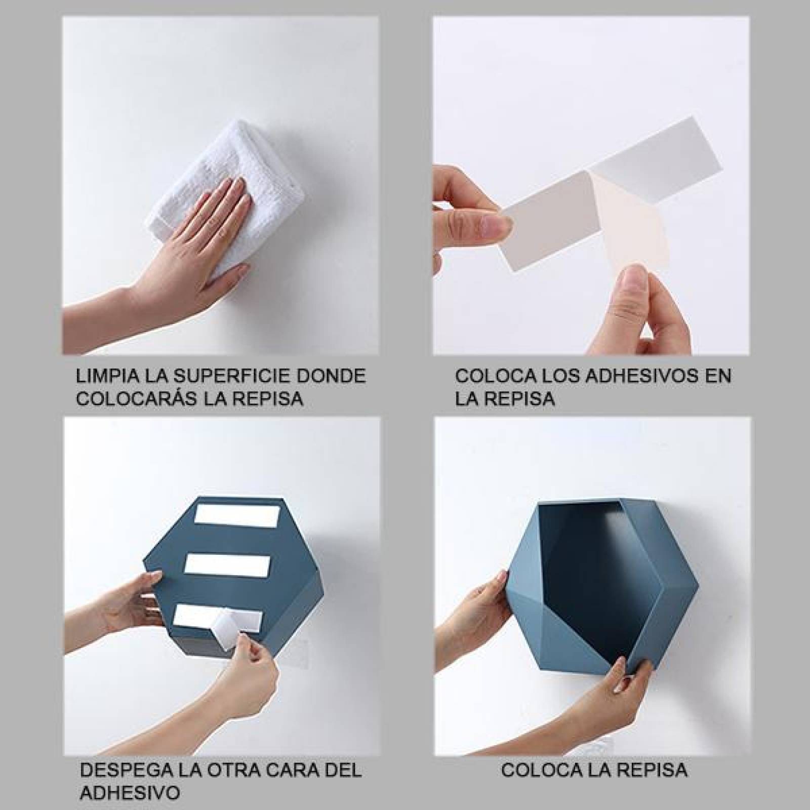 Repisa Hexágonal Ligera y Resistente