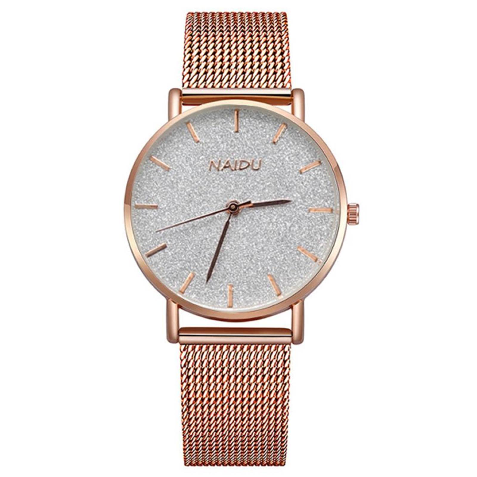 Reloj Análogo Pulsera de Mujer con Detalles en Carátula