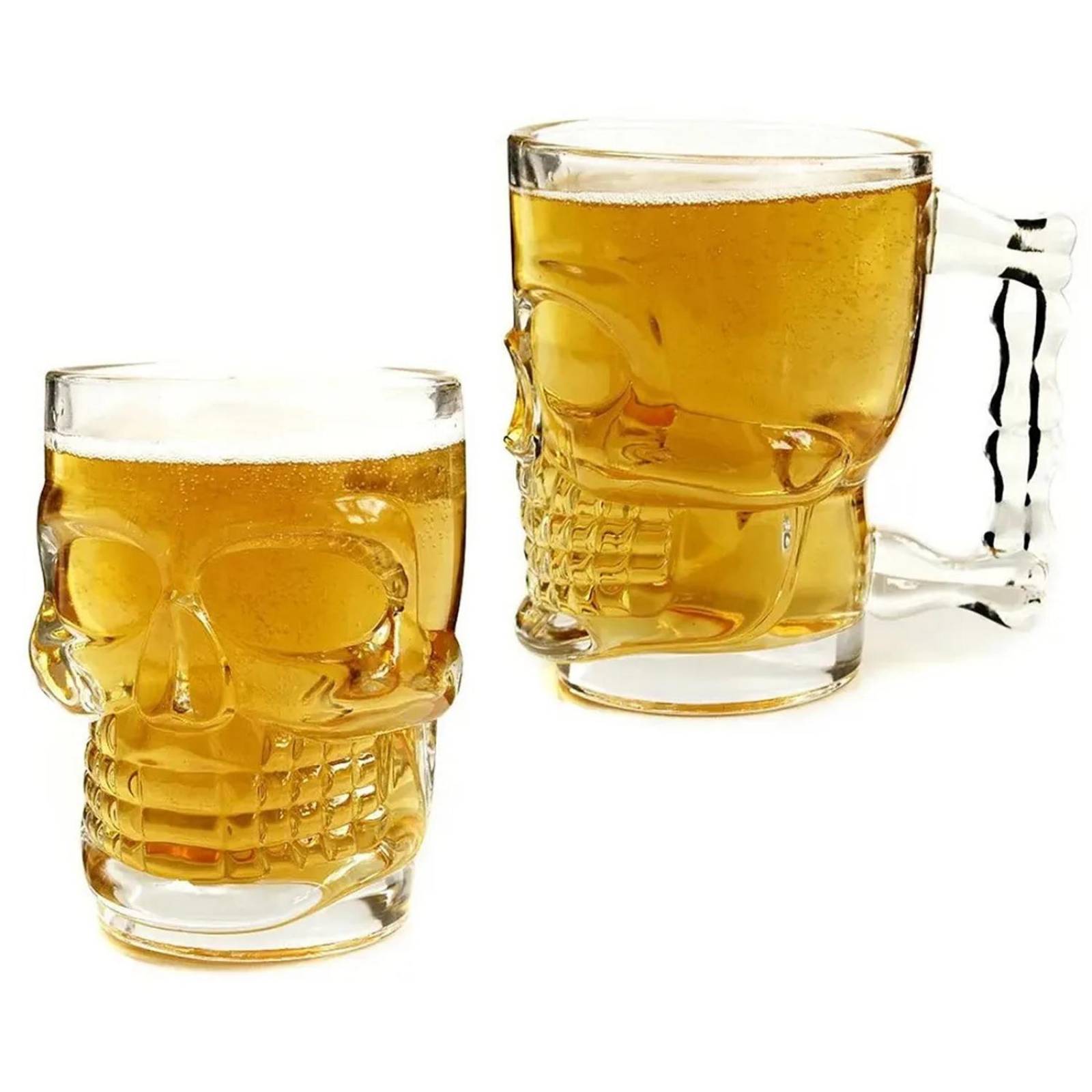 TARRO EN FORMA DE CRANEO PARA CERVEZA EXCELENTE TAMAÑO