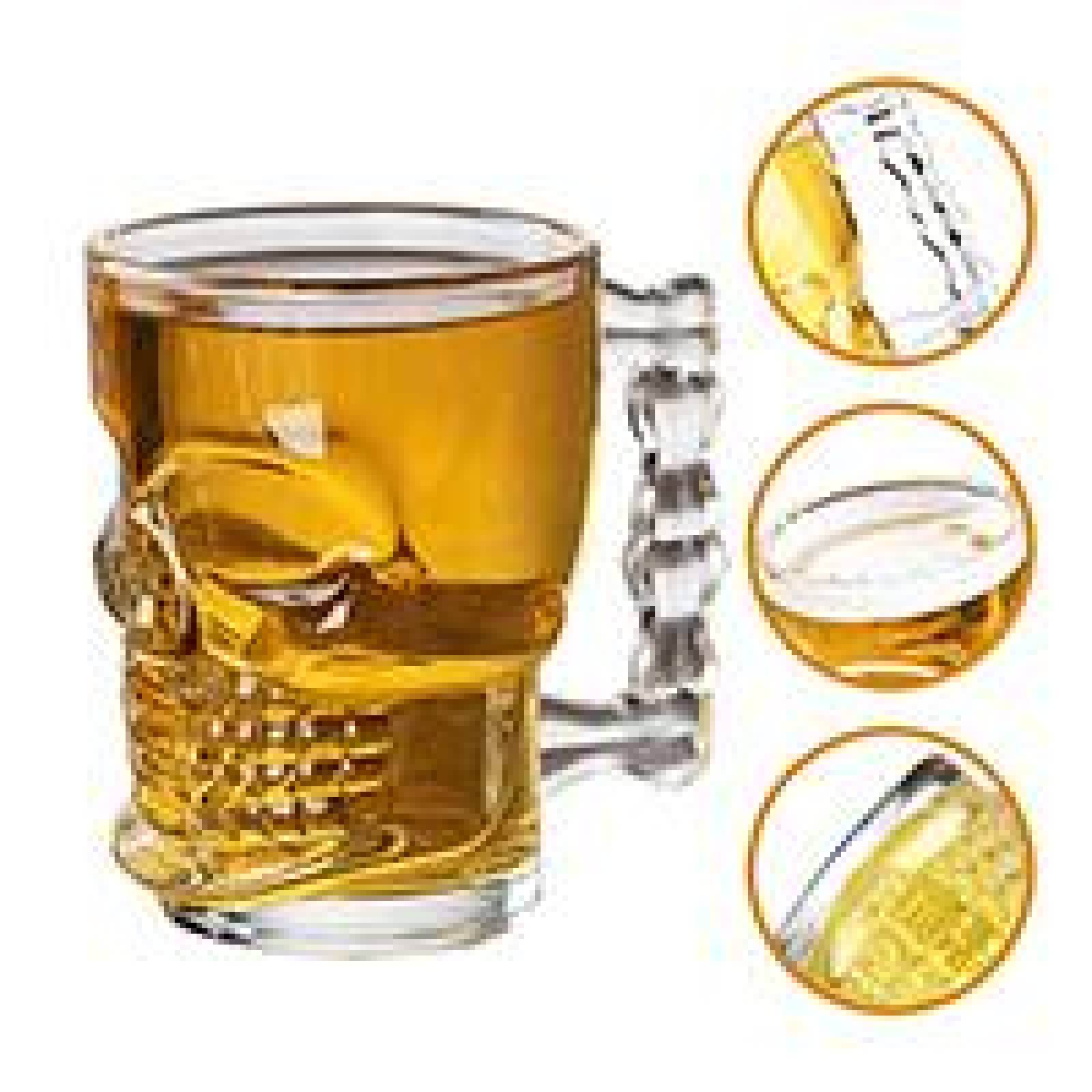 TARRO EN FORMA DE CRANEO PARA CERVEZA EXCELENTE TAMAÑO