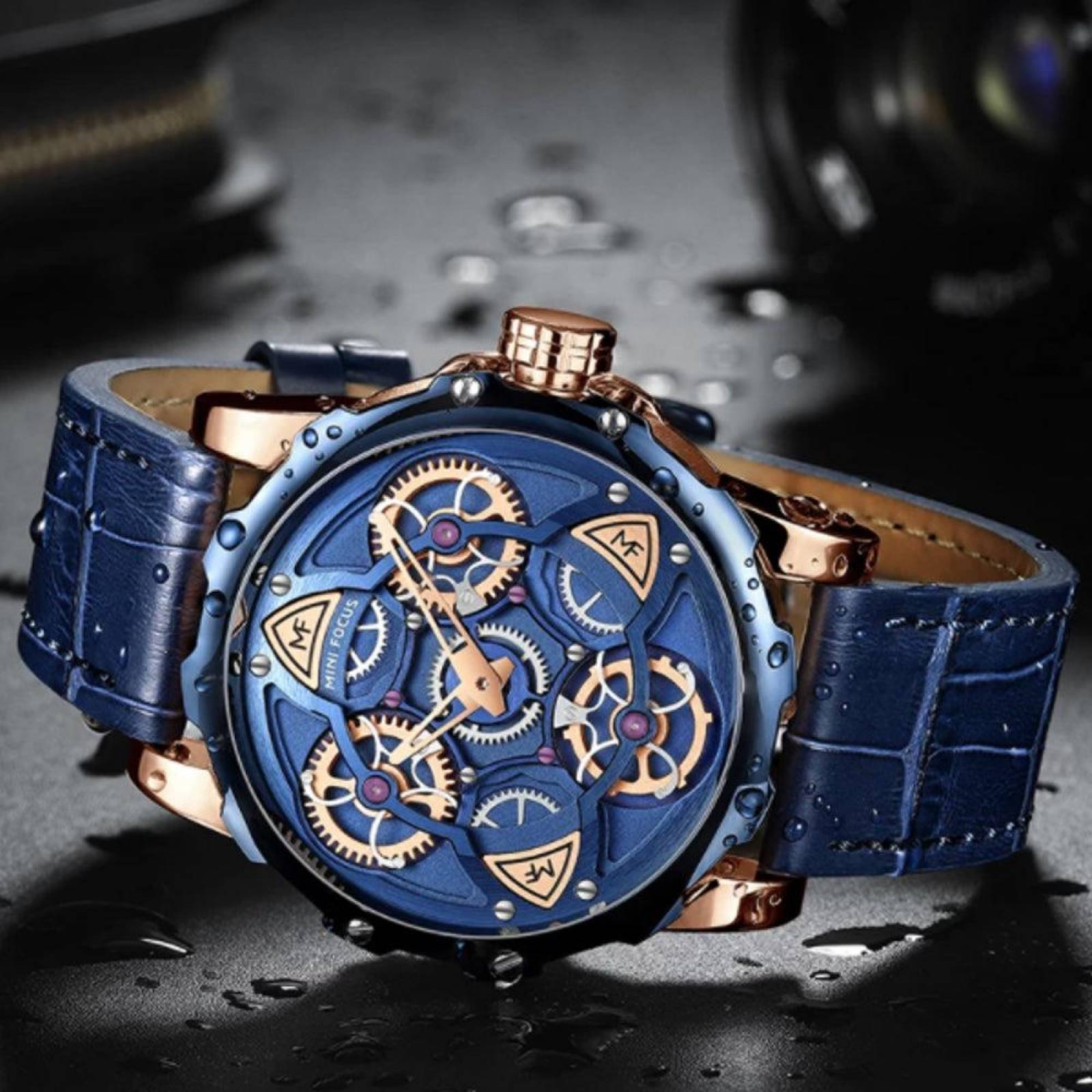 ELEGANTE RELOJ HOMBRE CORREA DE HEBILLA AJUSTABLE DISEÑO EXCLUSIVO