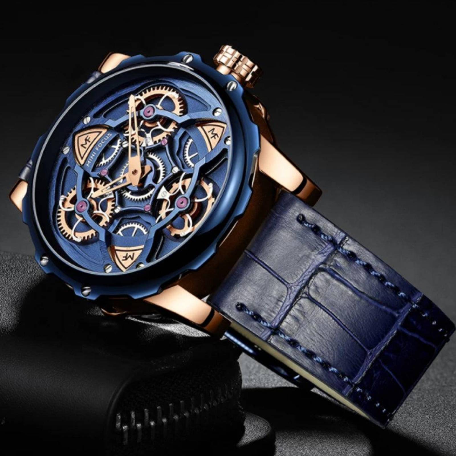 ELEGANTE RELOJ HOMBRE CORREA DE HEBILLA AJUSTABLE DISEÑO EXCLUSIVO