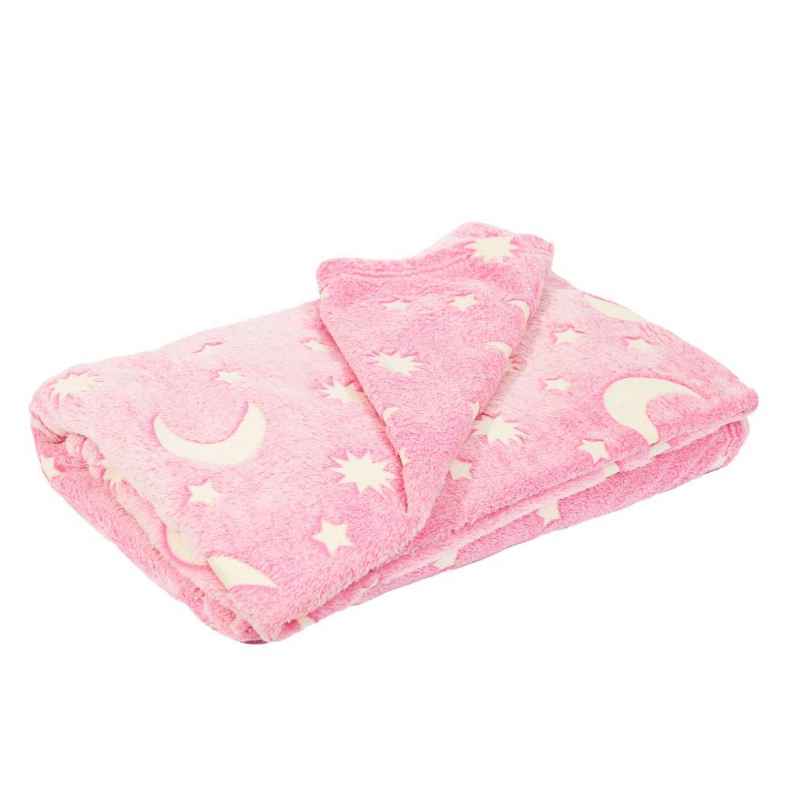 Cobija de Franela con Estampado que Brilla en la Oscuridad 