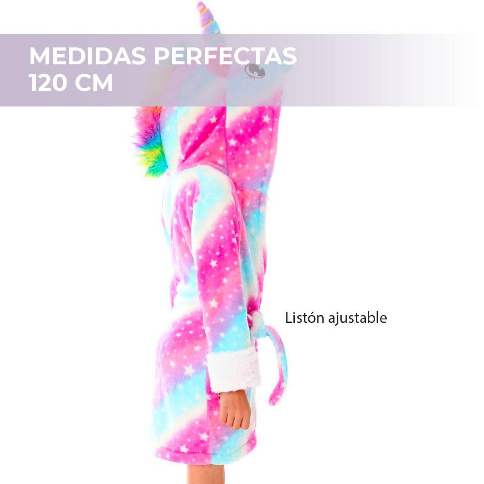 Bata Estampada de Franela para Niños con Cinturón Ajustable