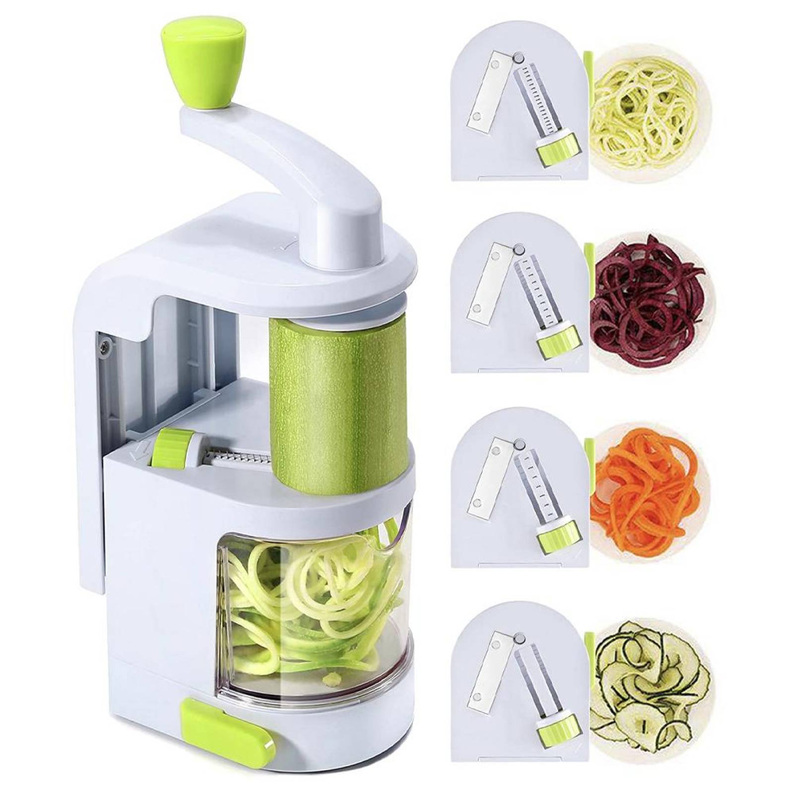 Cortador Rallador de Verduras en Espiral de Acero Inoxidable 