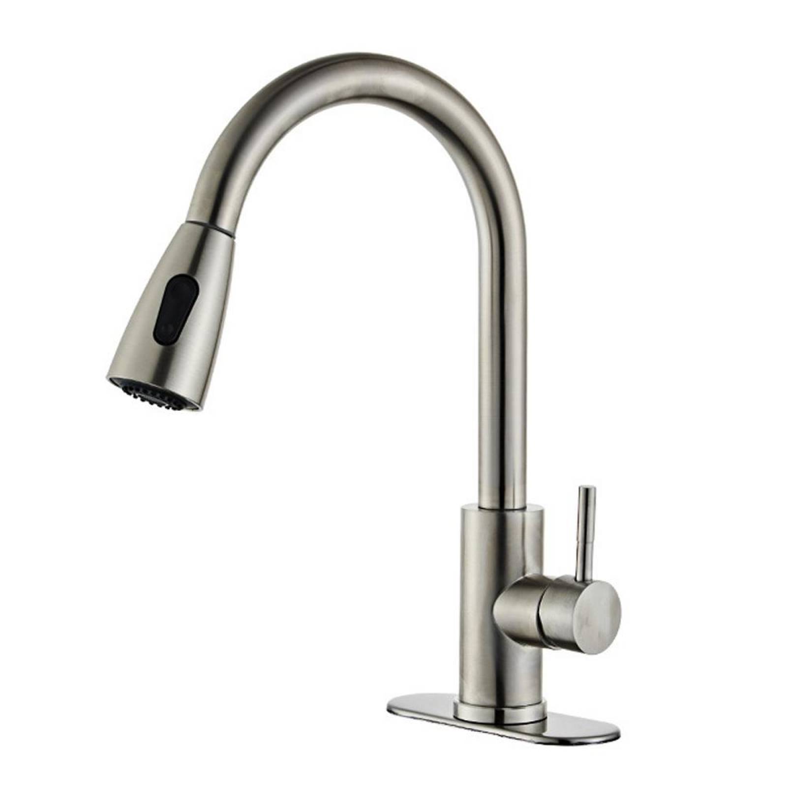 Grifo Extraíble con Manija para Cocina de Acero Inoxidable 