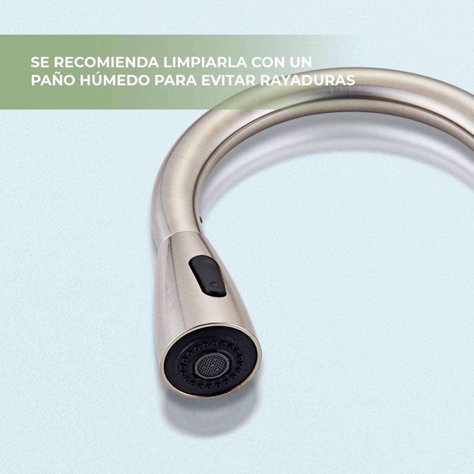 Grifo Extraíble con Manija para Cocina de Acero Inoxidable 