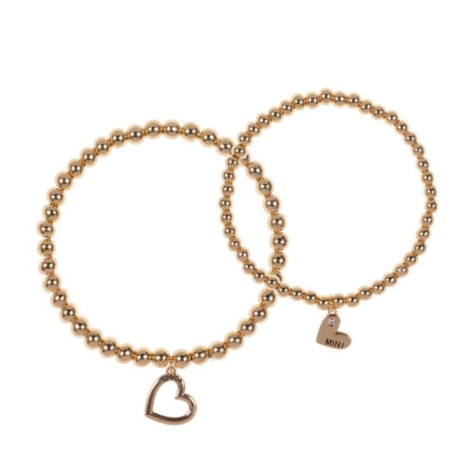 Juego de pulseras con corazon, para compartir 