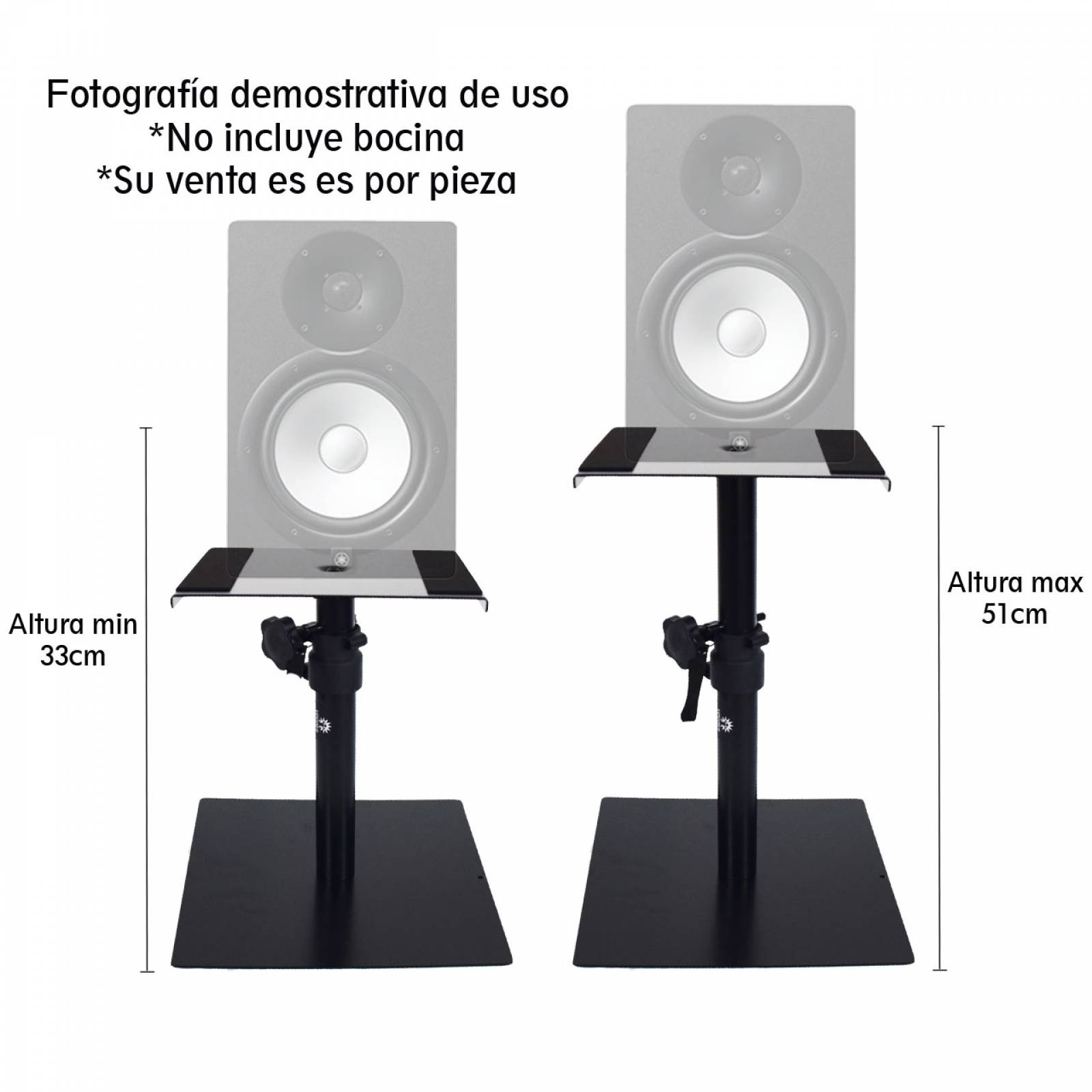 Stand Pedestal Base de piso para Bocinas de estudio