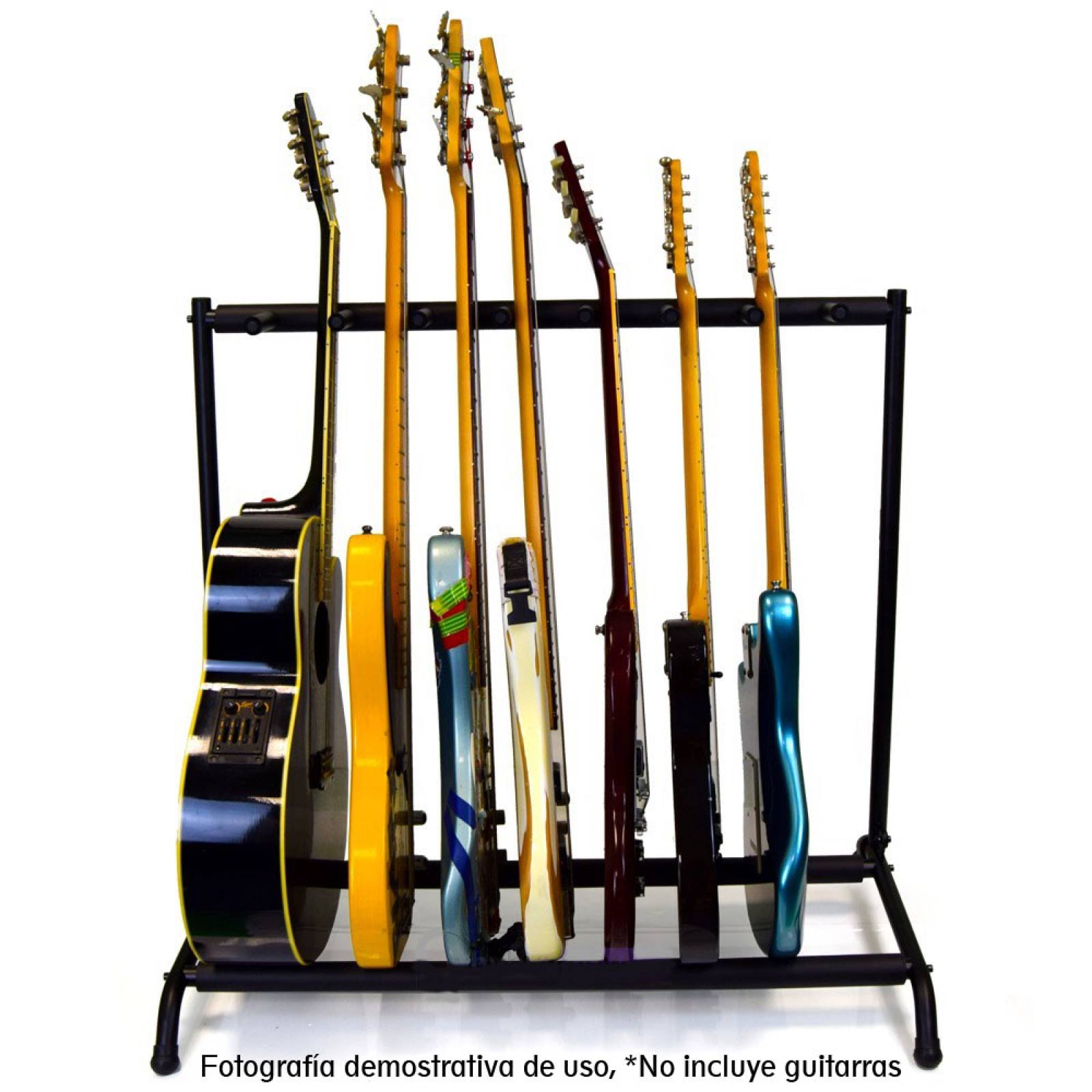 Atril Base Tripie Para 7 Guitarras Stand Bajos Portatil