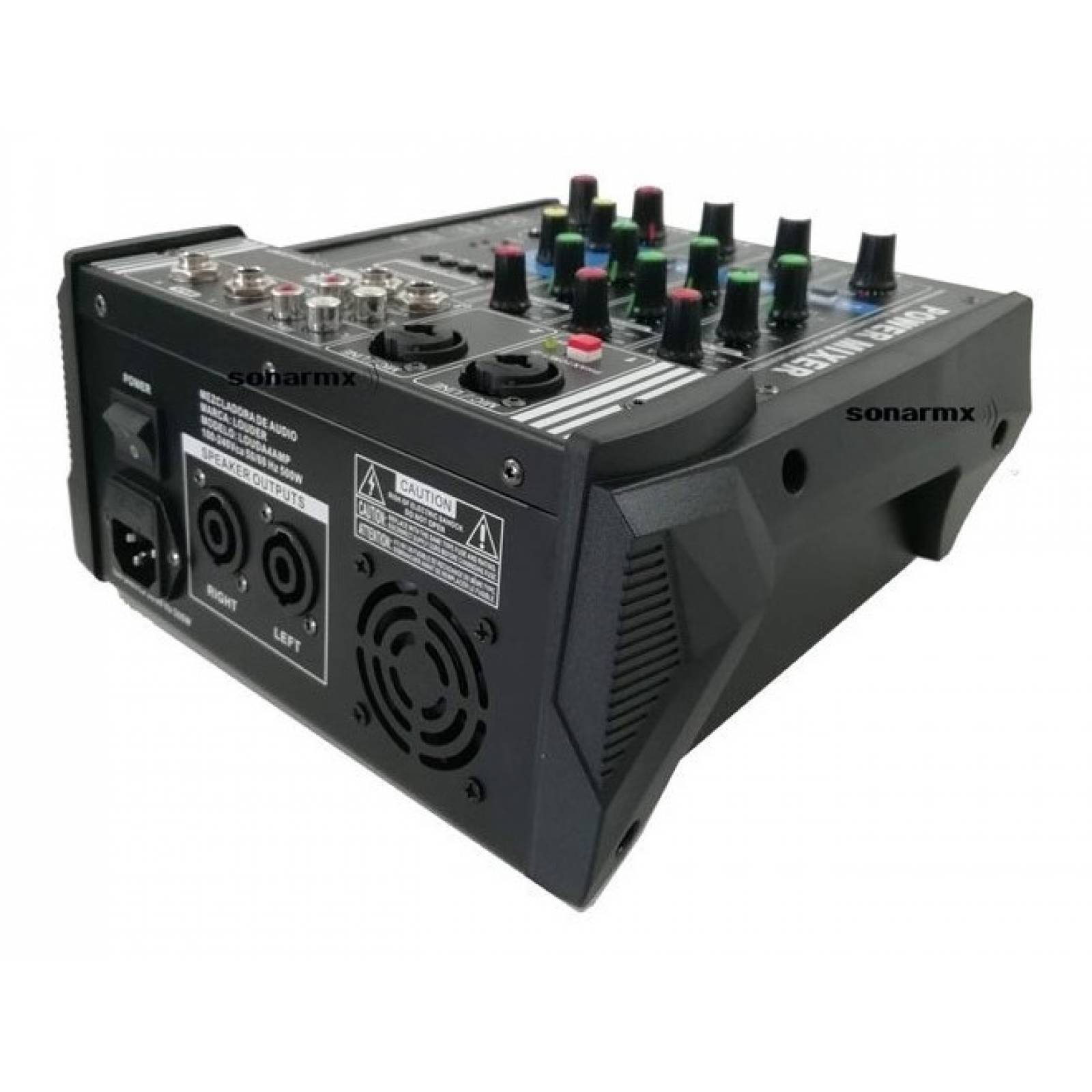 Mezcladora Amplificada Bluetooth 4 Canales Phantom Graba Usb