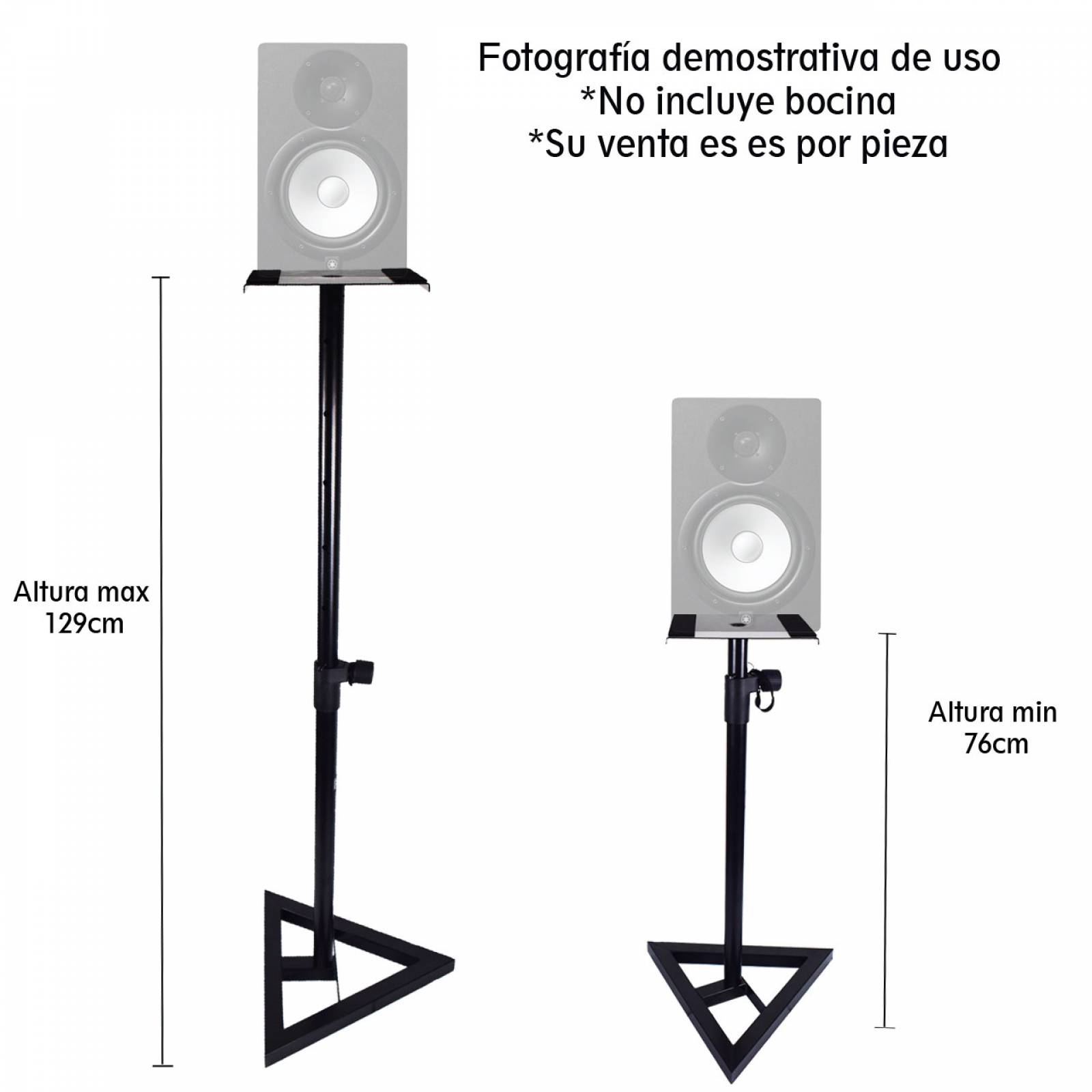 Par Stand Pedestal Base de piso para Bocinas de estudio