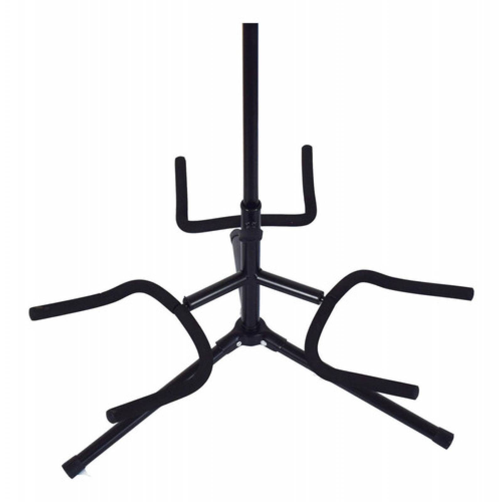 Atril Base Tripie Para 3 Guitarras O Stand 3 Bajos, Portatil