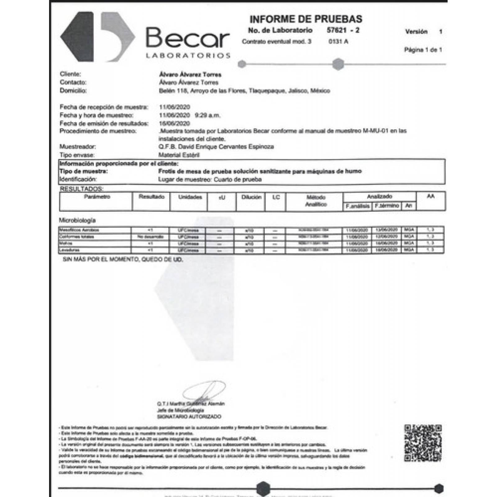 Liquido Sanitizante Desinfectante Para Maquina De Humo