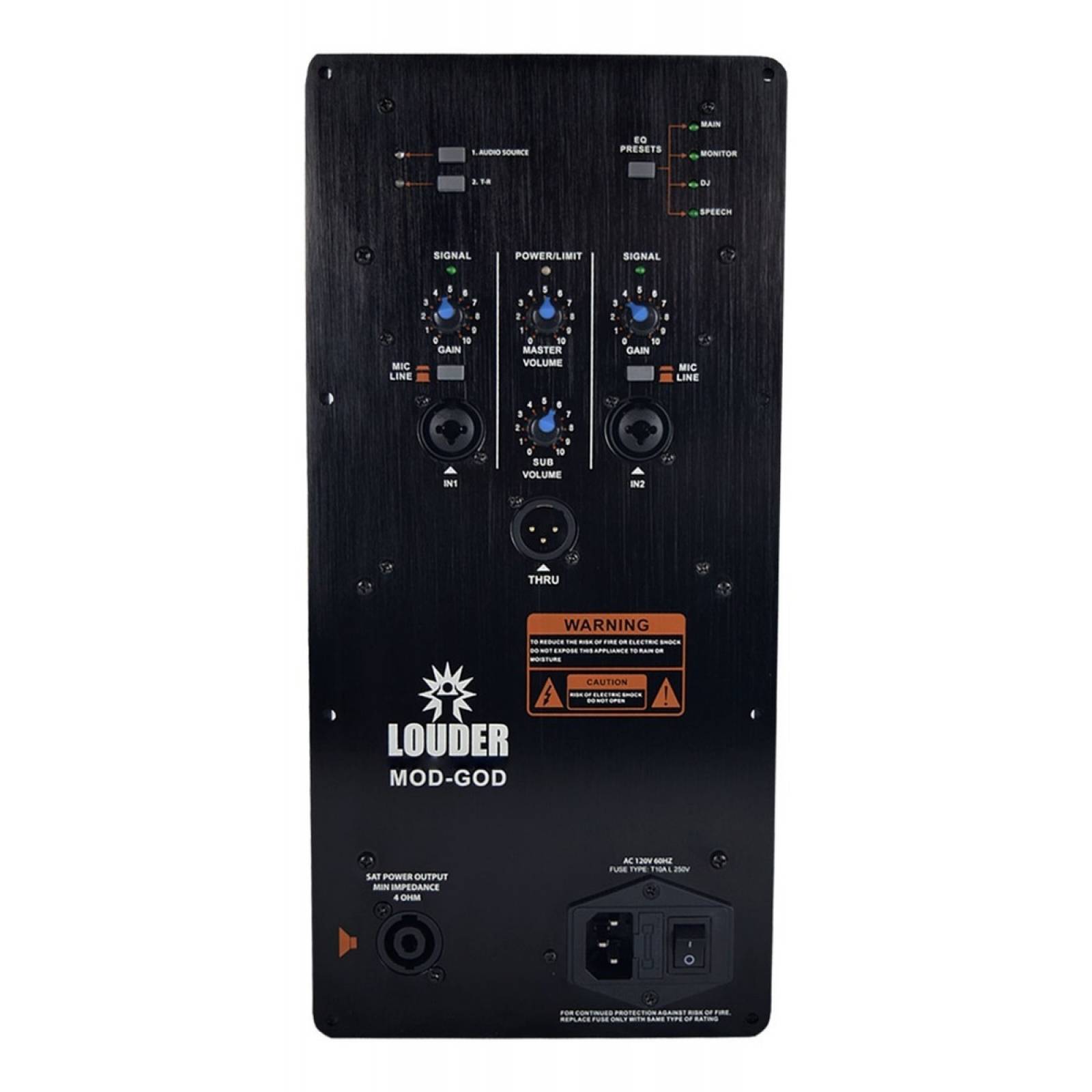 Modulo Amplificado 1200w P 1 Subwoofer  Y 2 Medios