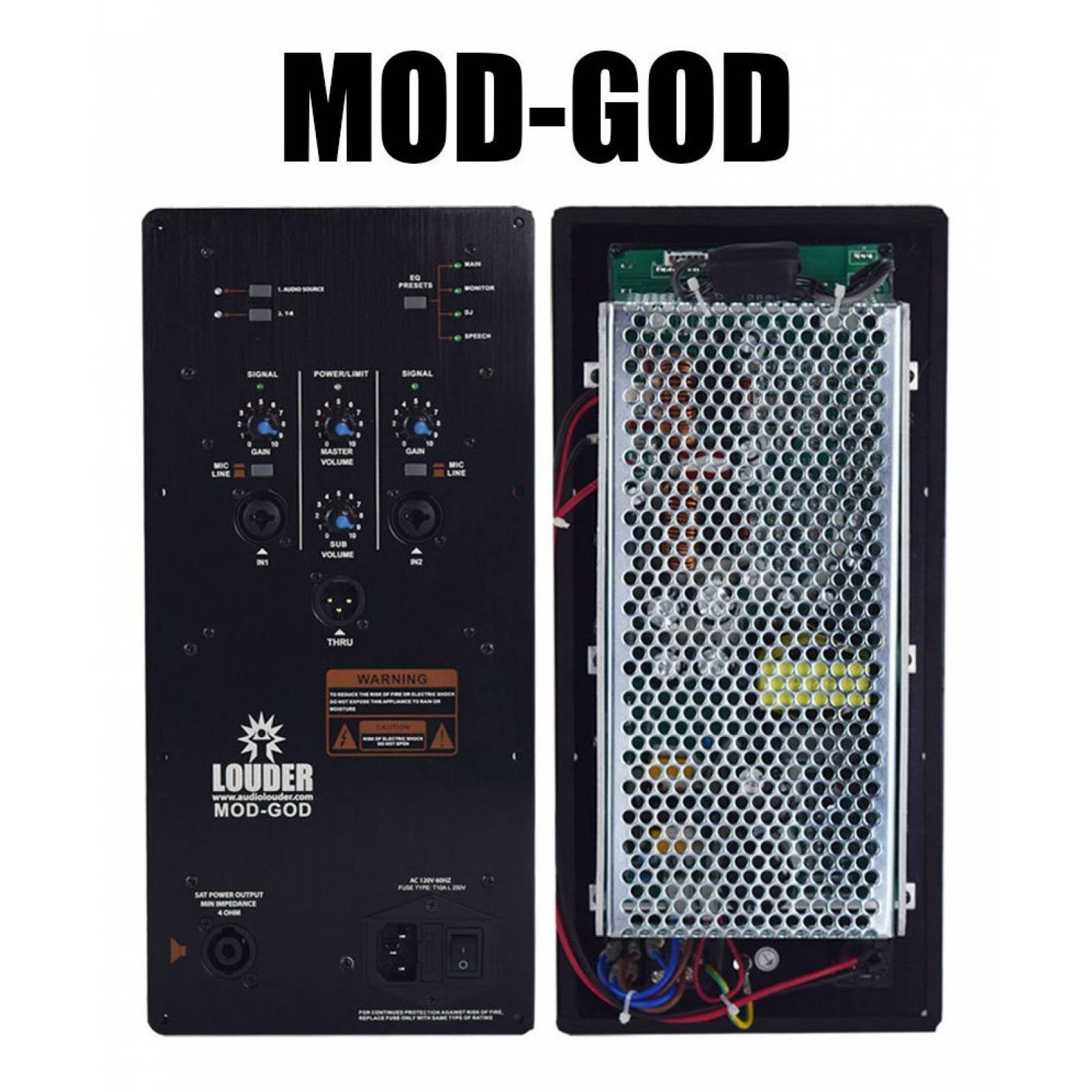 Modulo Amplificado 1200w P 1 Subwoofer  Y 2 Medios