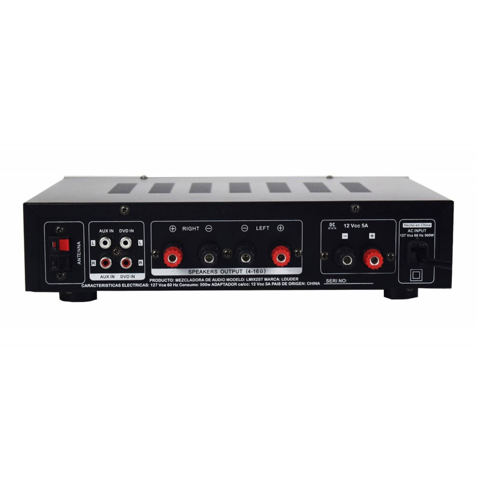 Amplificador Perifoneo Ambiental Estereo Usb Sd Bluetooth Fm