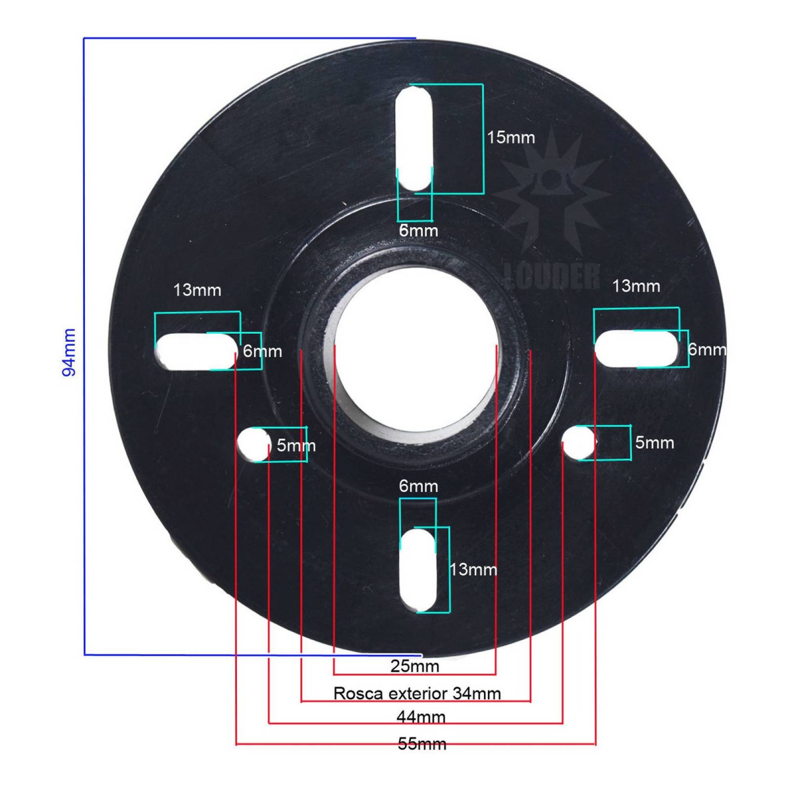 Par Adaptador Rosca Exterior Para Driver 1 3/8 Agudos