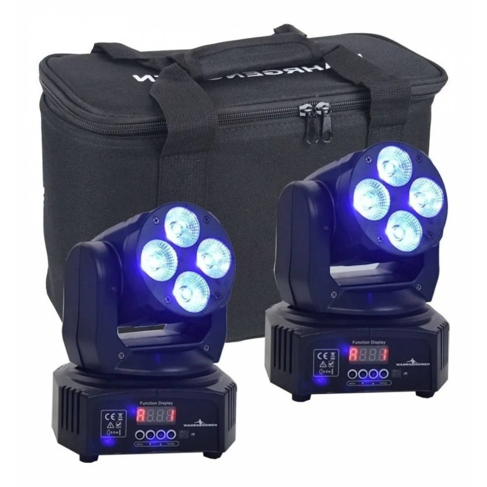 Par Cabeza Movil Wash Led Dj Robotica Luces Dmx Con Bolsa