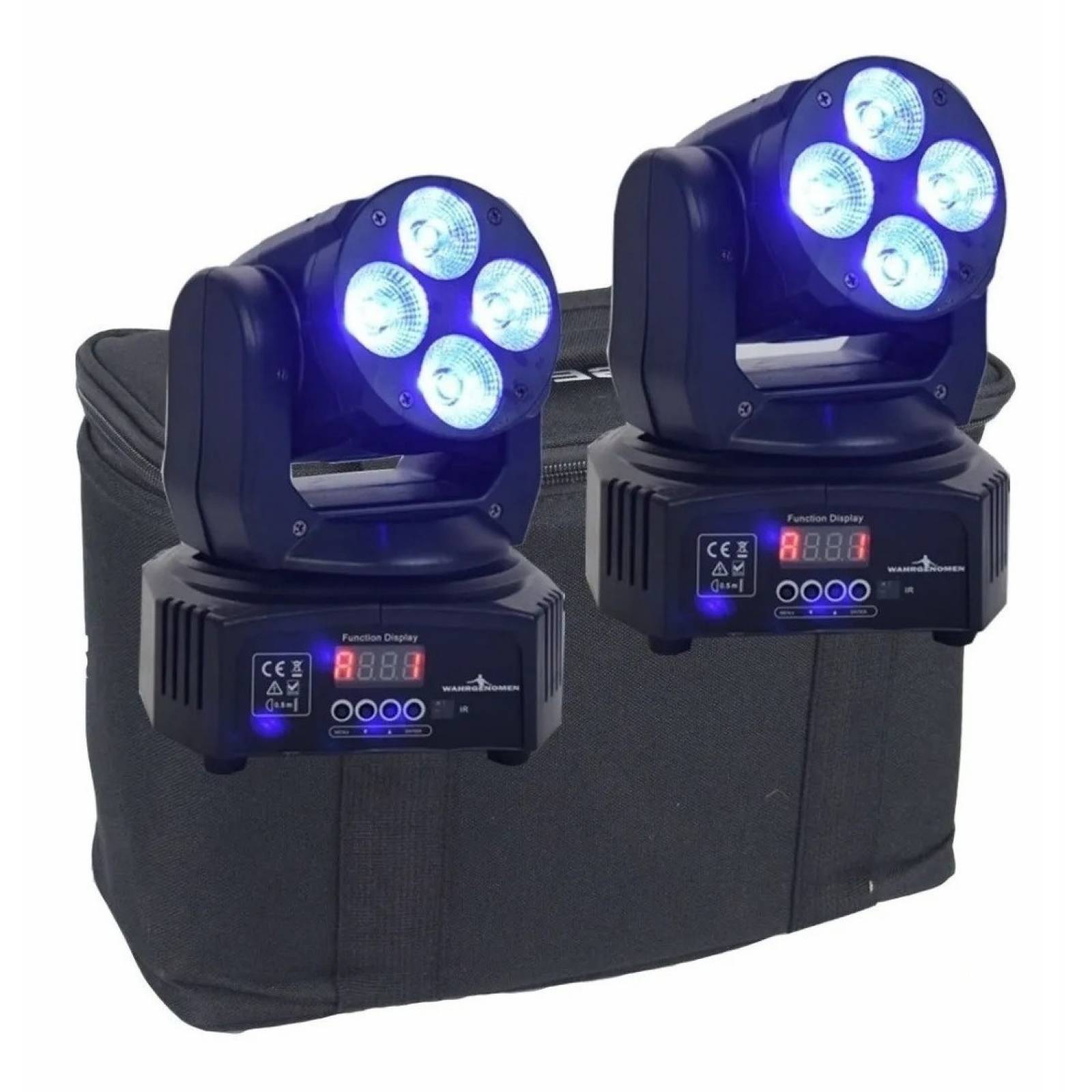 Par Cabeza Movil Wash Led Dj Robotica Luces Dmx Con Bolsa
