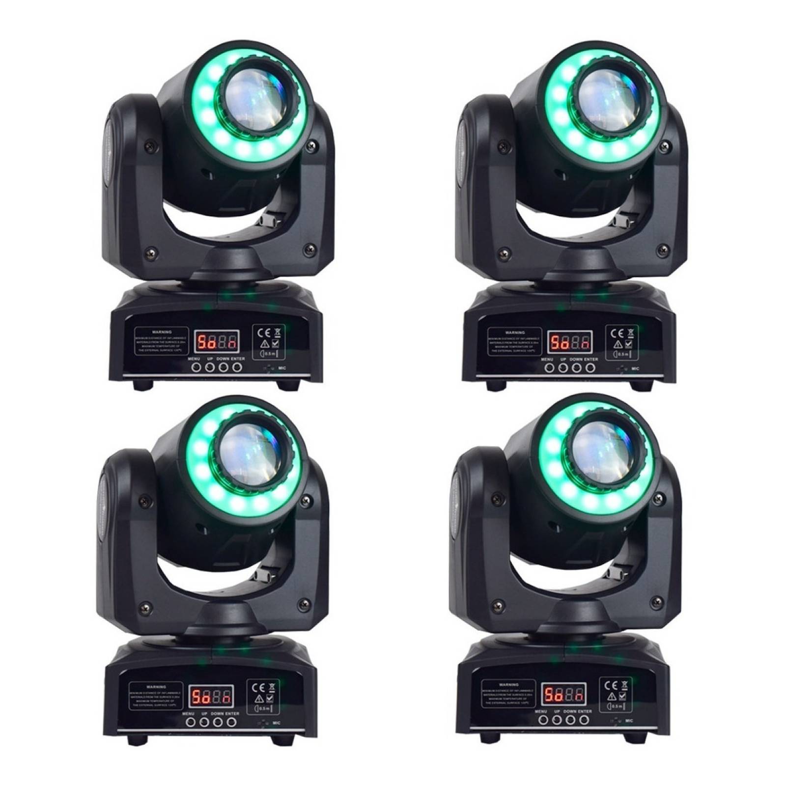 Set 4 Cabeza Movil Spot Led 60w Disco Dmx Figuras Robotica