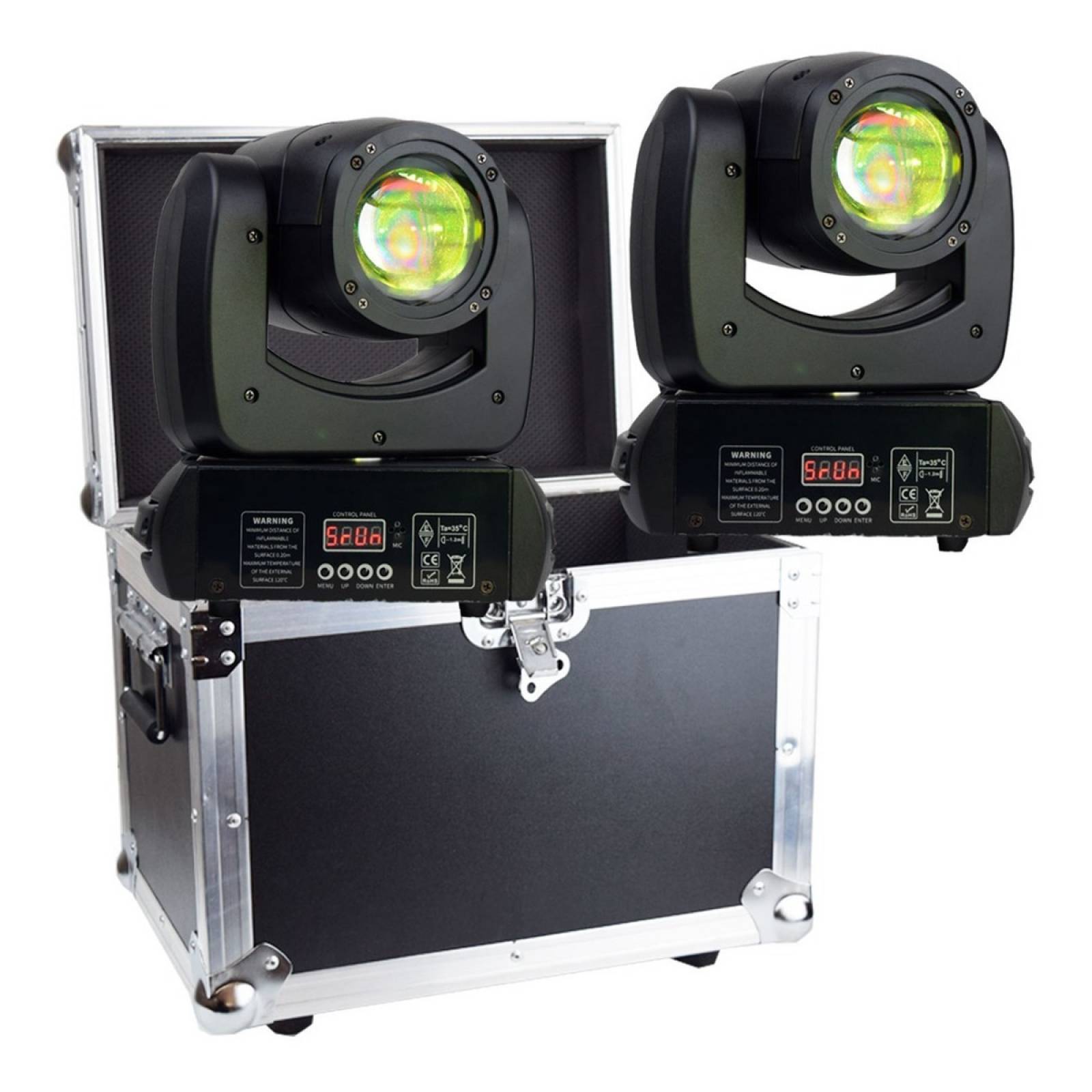 Set 2 Cabeza Movil Robotica Dj Spot Led Disco Dmx Con Case