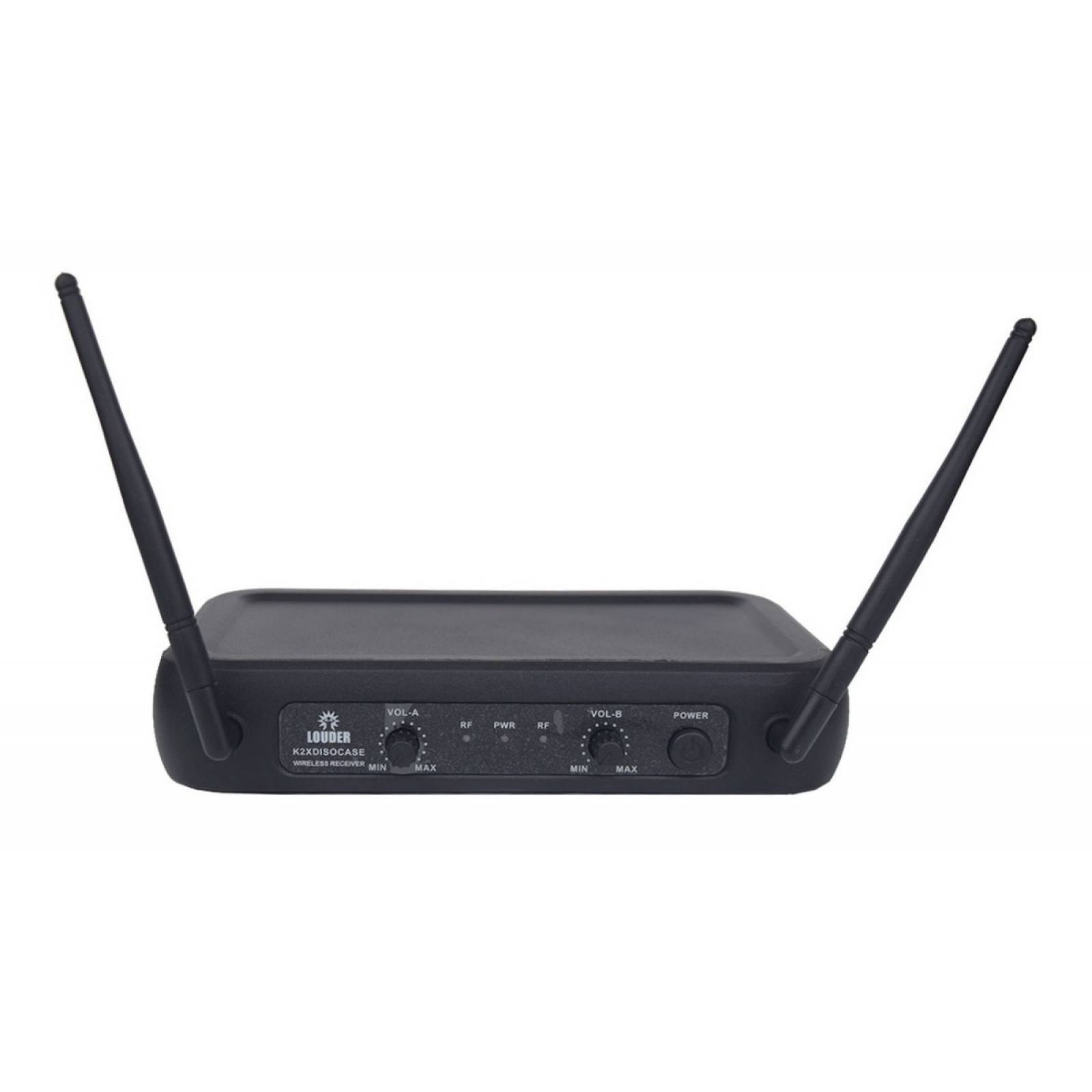 Set 2 Microfonos Diadema Solapa Inalambricos Vhf Con Estuche