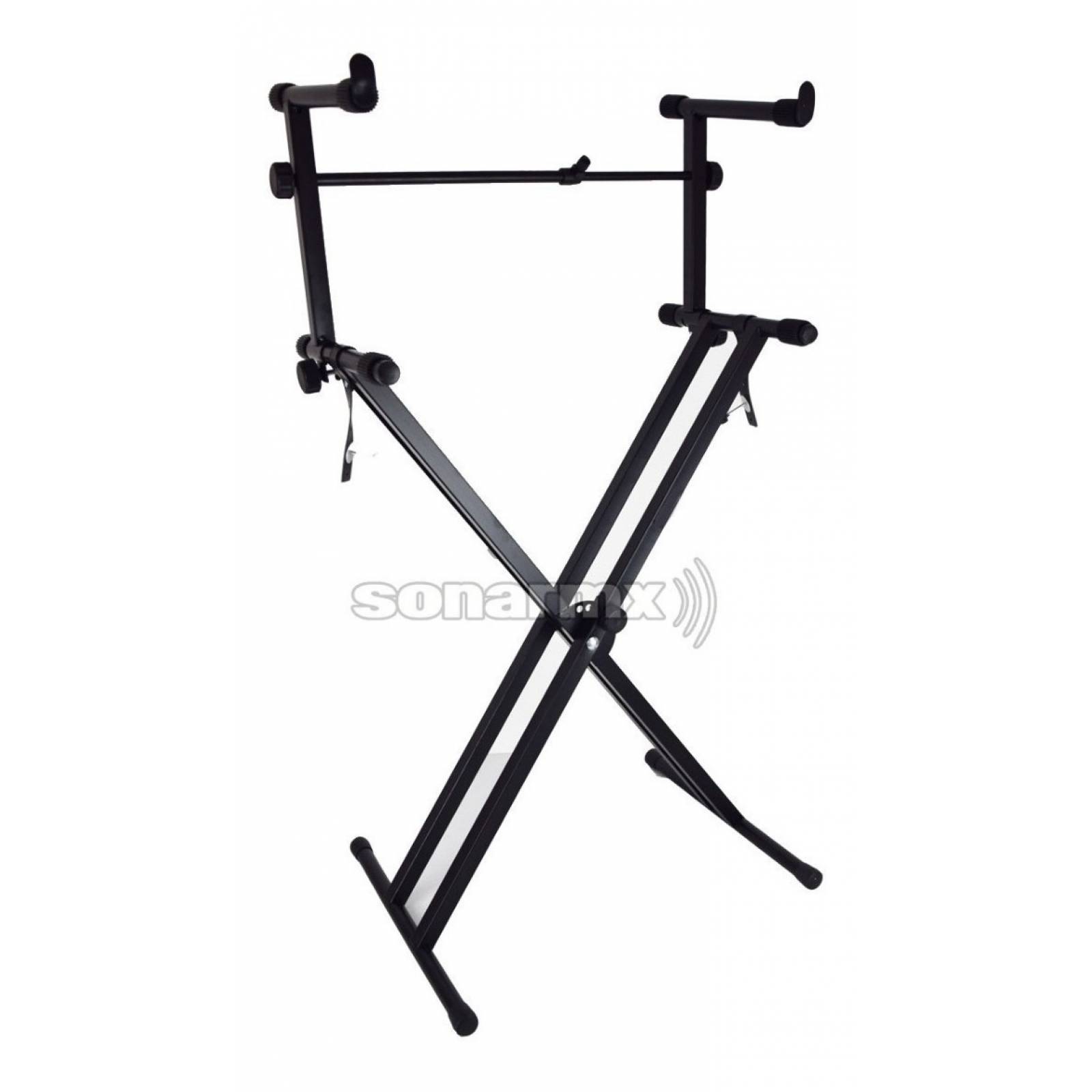 Stand Soporte Base Doble 2 Teclados Plegable Con Varilla