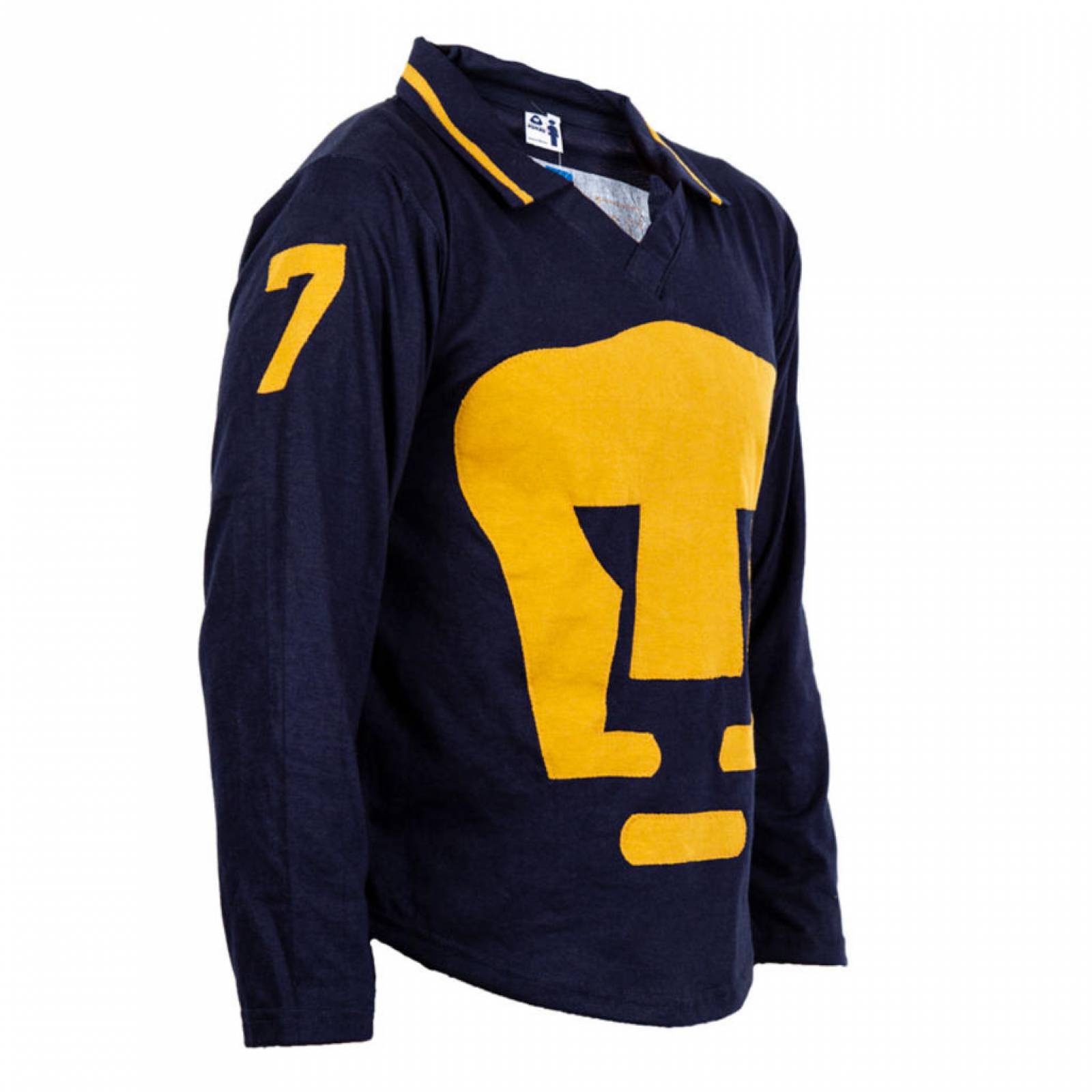 Playera retro manga larga  Pumas Hombre Azul