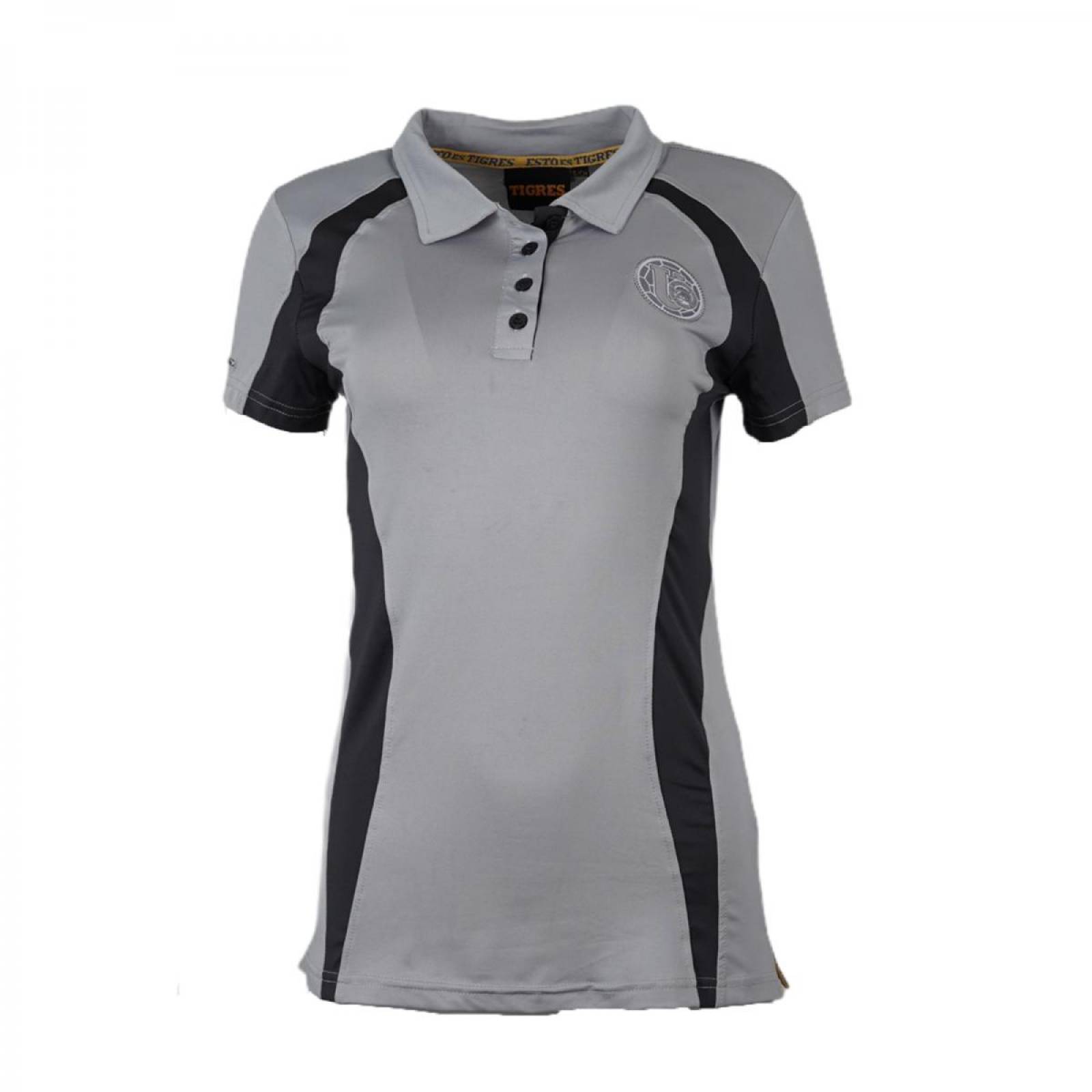 Playera Polo Mujer Club Tigres Retro Gris