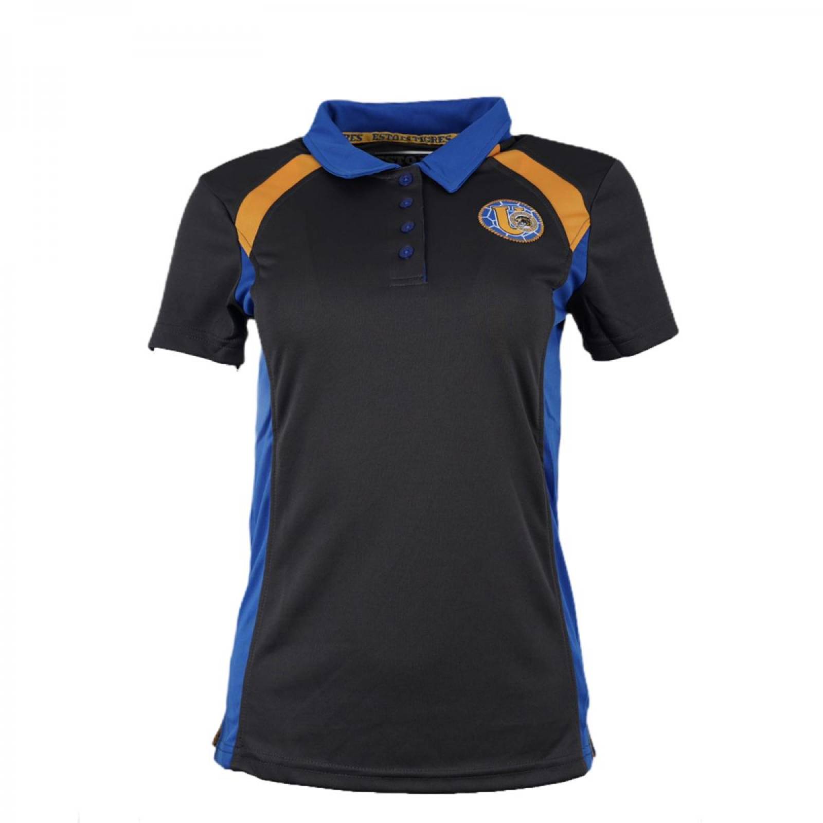 Playera Polo Mujer Club Tigres Retro Negra