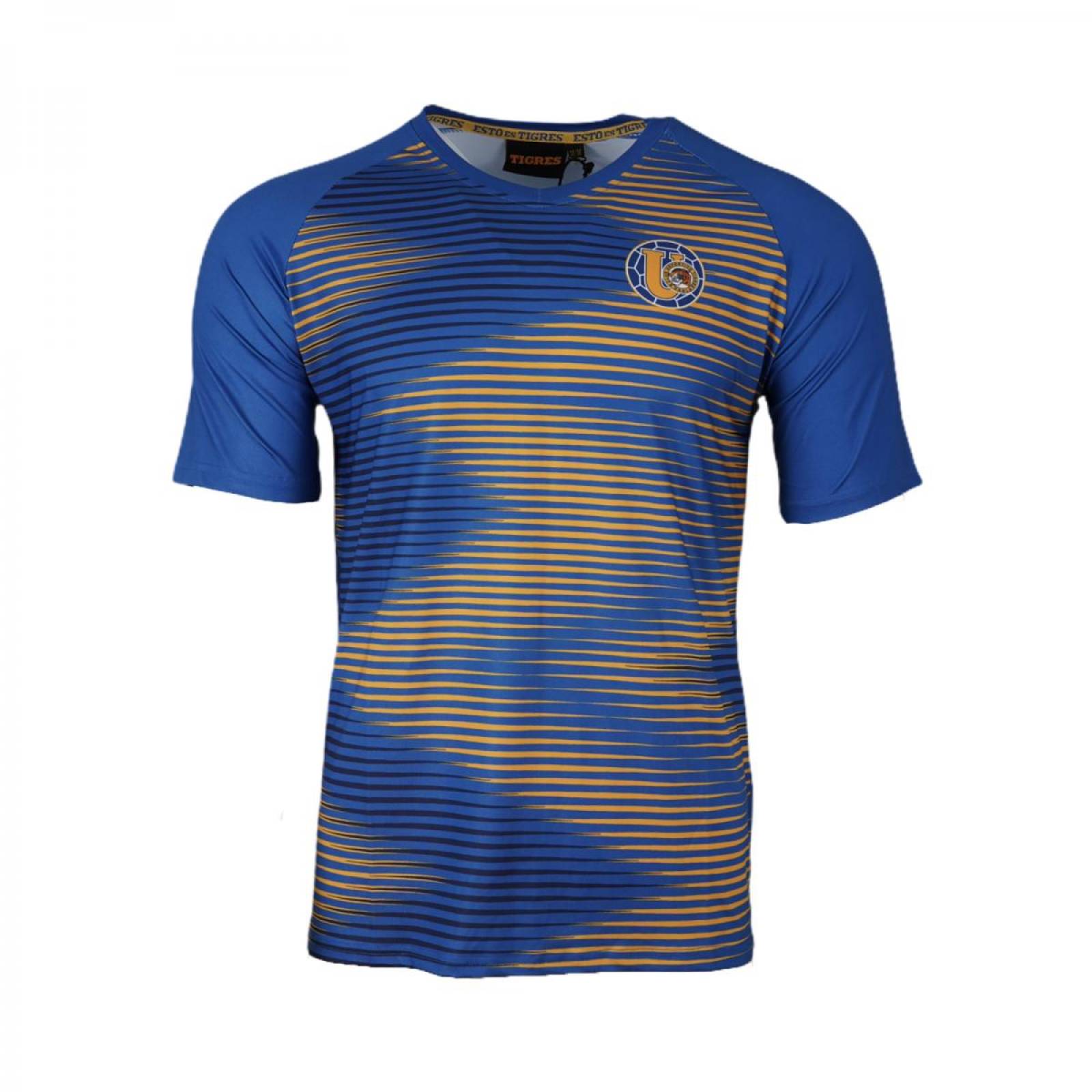 Playera Hombre Club Tigres Retro Azul Amarillo