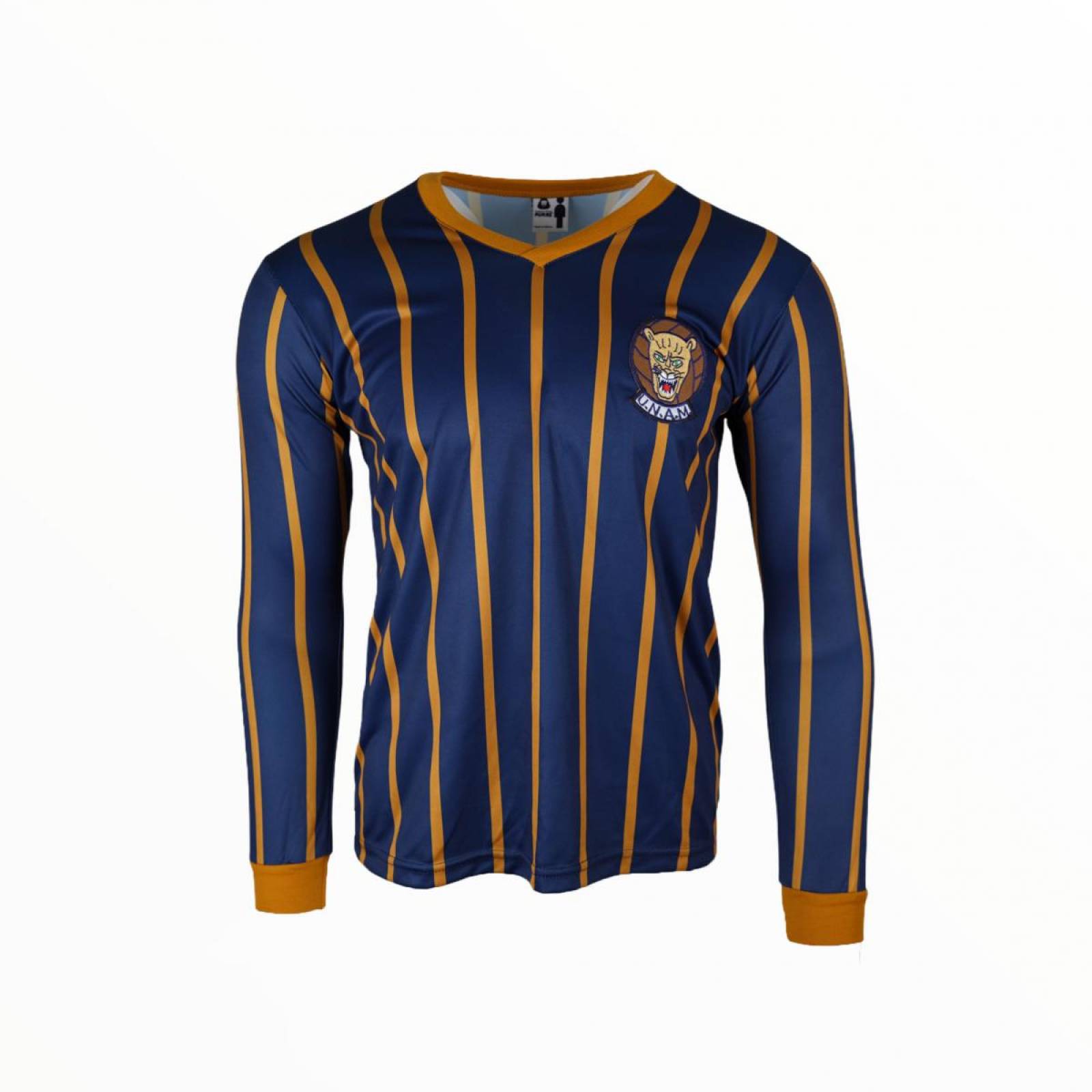 Playera Pumas UNAM Retro Manga Larga Cuello V