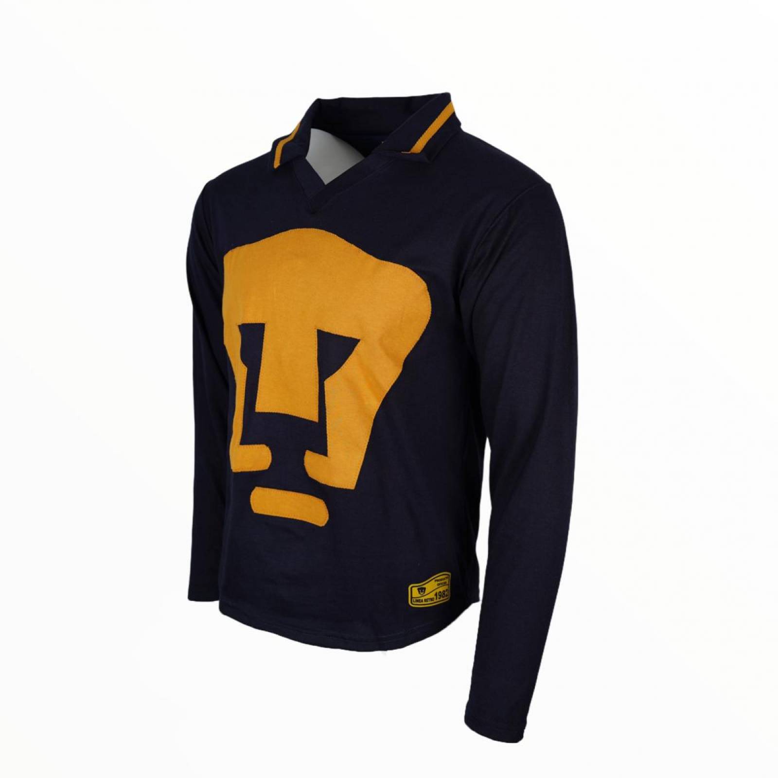Playera Polo Retro Pumas Manga Larga Hugo Sánchez 11