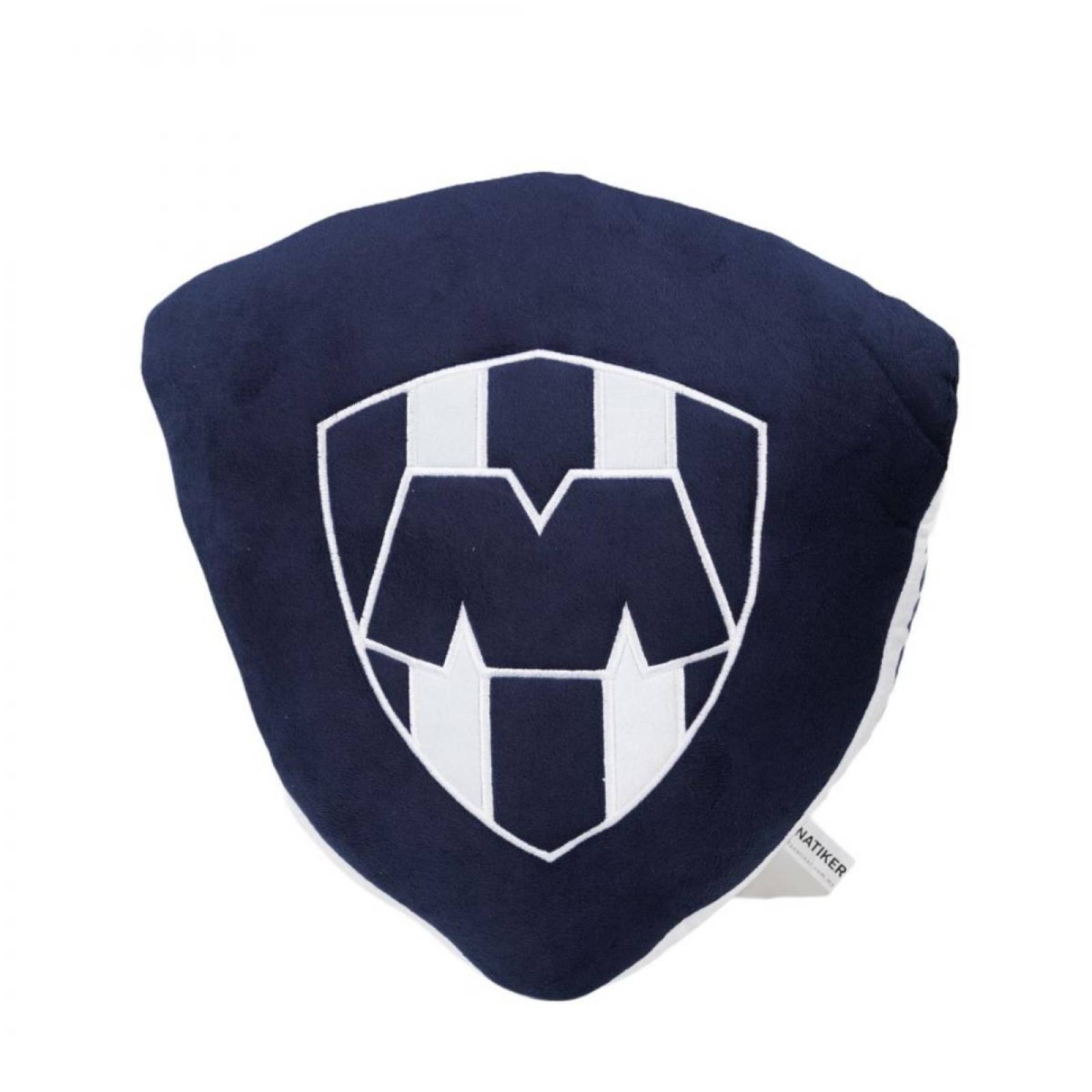 Peluche Cojin Escudo Rayados Color Azul