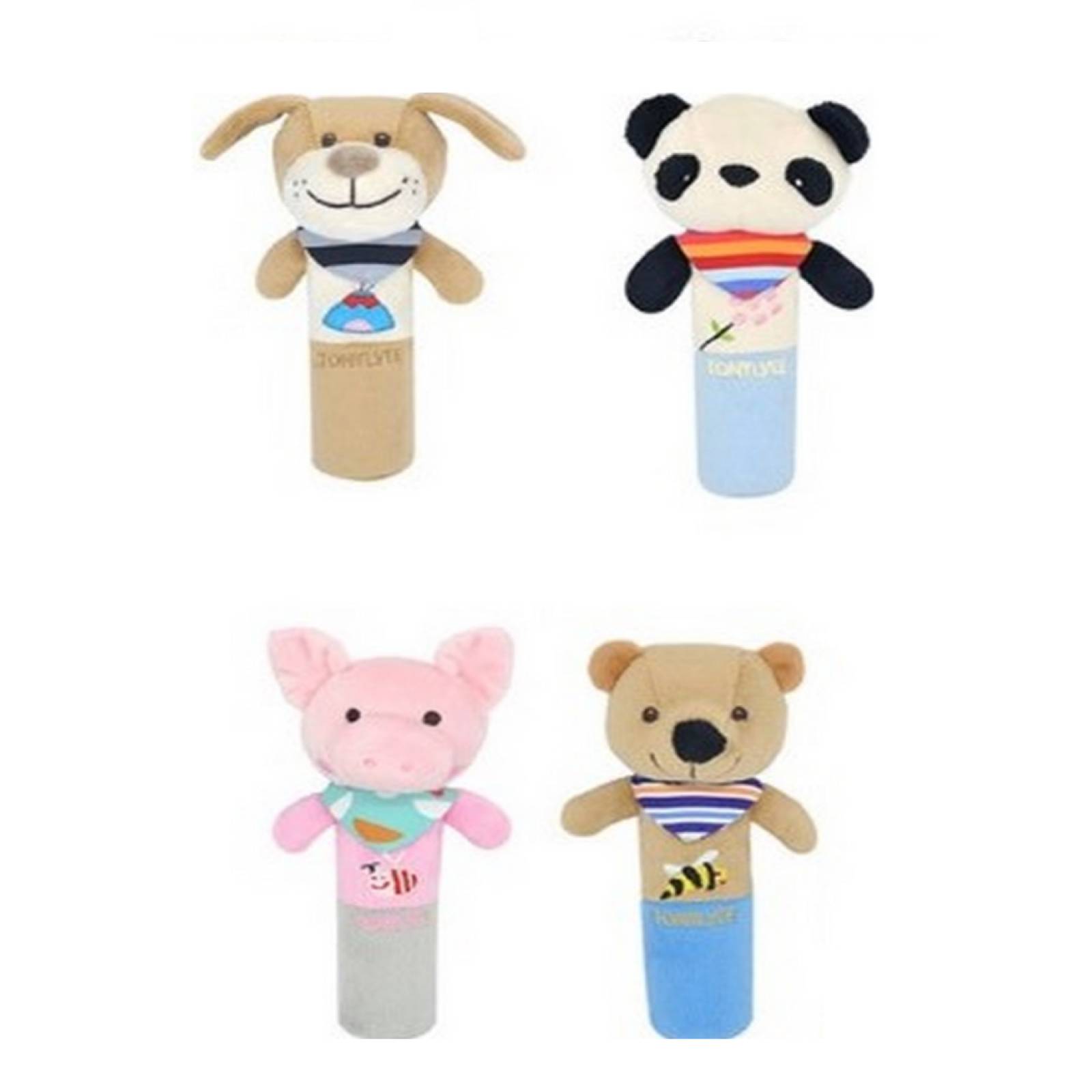 Juguete Sonaja De Peluche Para Bebe Figuras Animales Suave