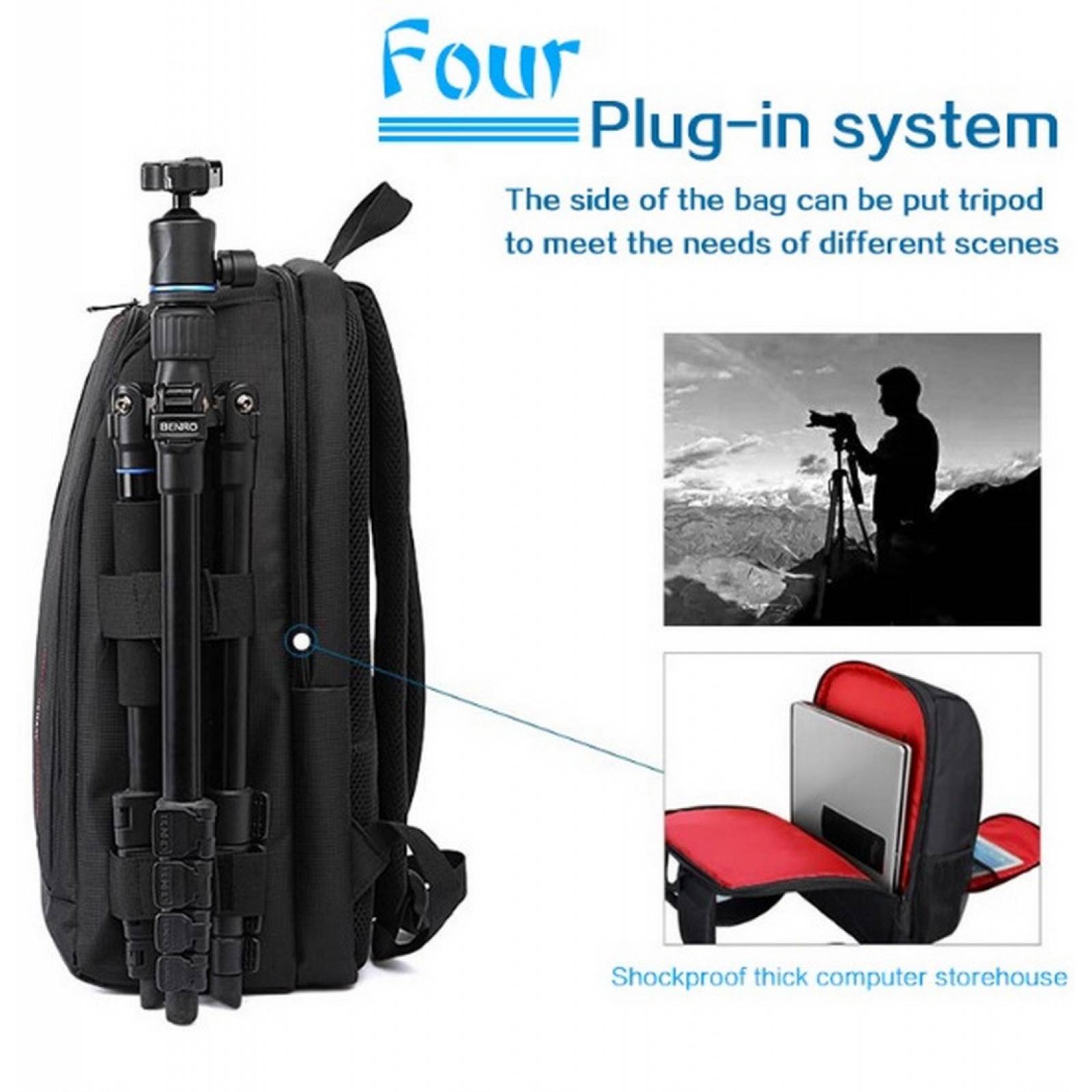 Mochila Back Pack Para Camara Reflex Dlsr Laptop Impermeable