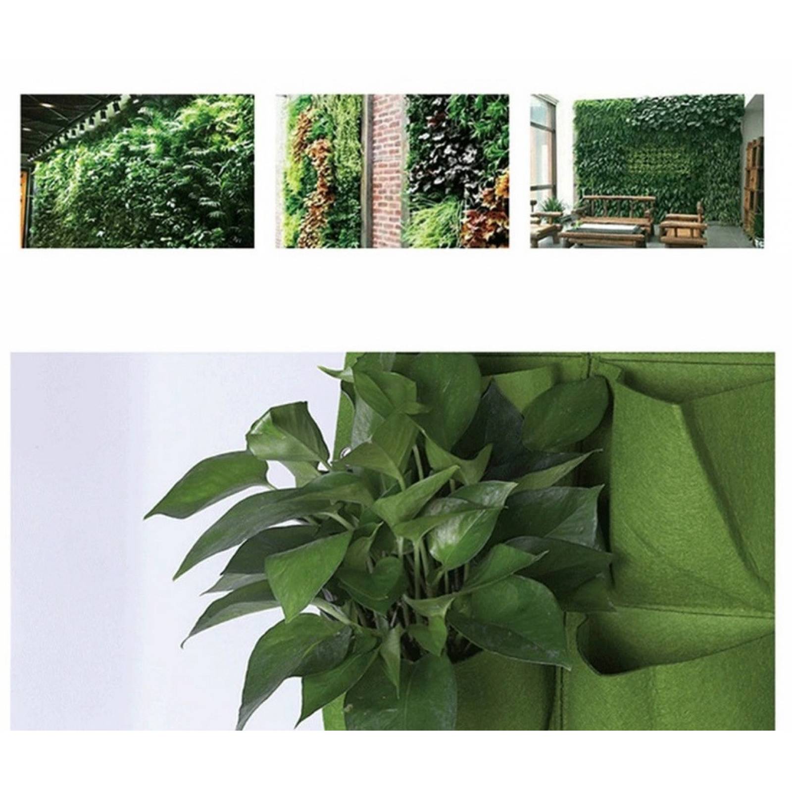 Bolsa De Cultivo Vertical Maceta De Pared Jardín Terraza 64