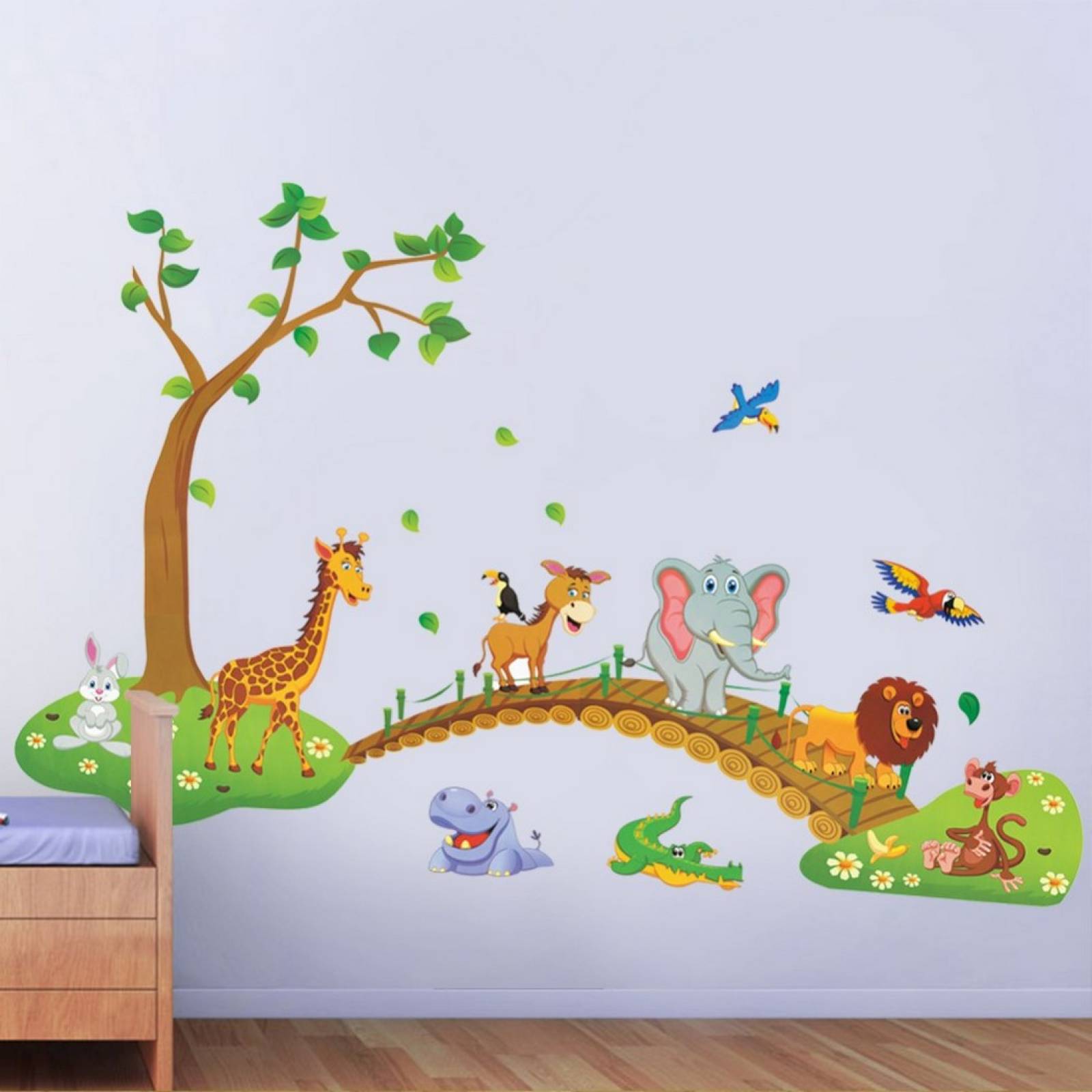 Vinil Infantil De Animales De La Selva Para Cuarto ReCámara