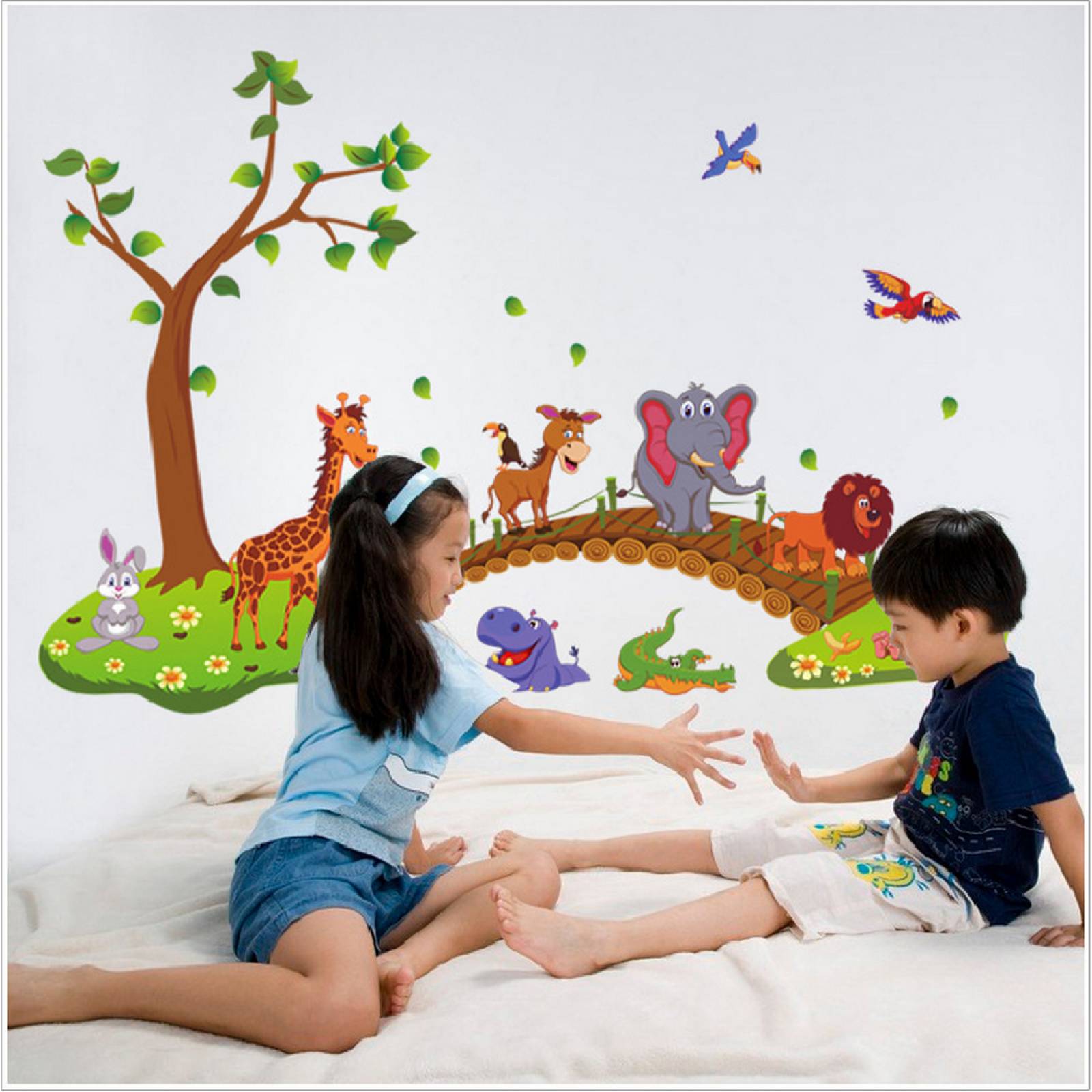 Vinil Infantil De Animales De La Selva Para Cuarto ReCámara