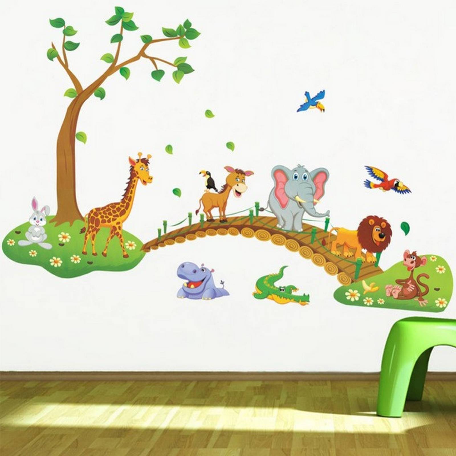 Vinil Infantil De Animales De La Selva Para Cuarto ReCámara